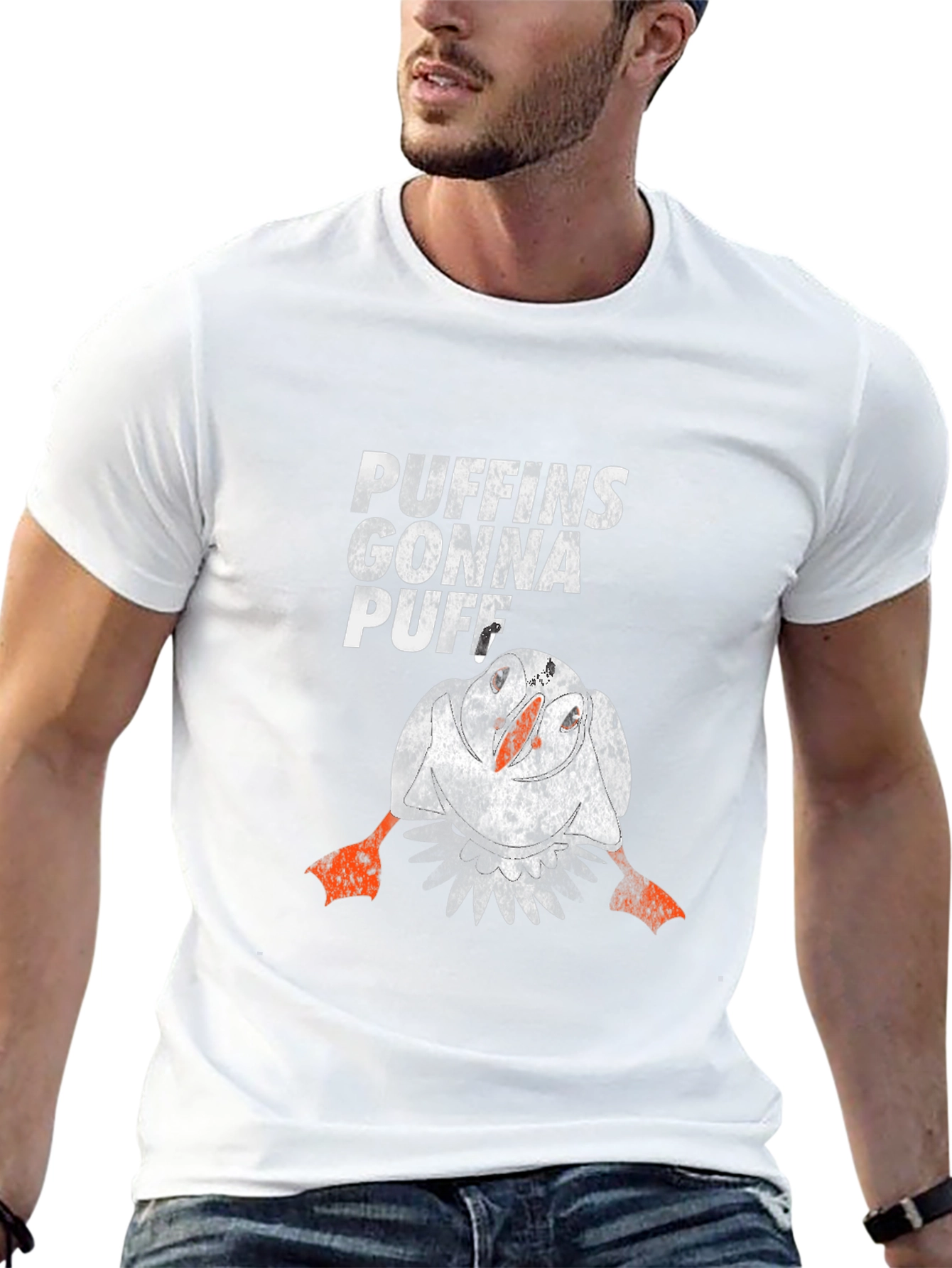Puffins Gonna Puff Black T-Shirt