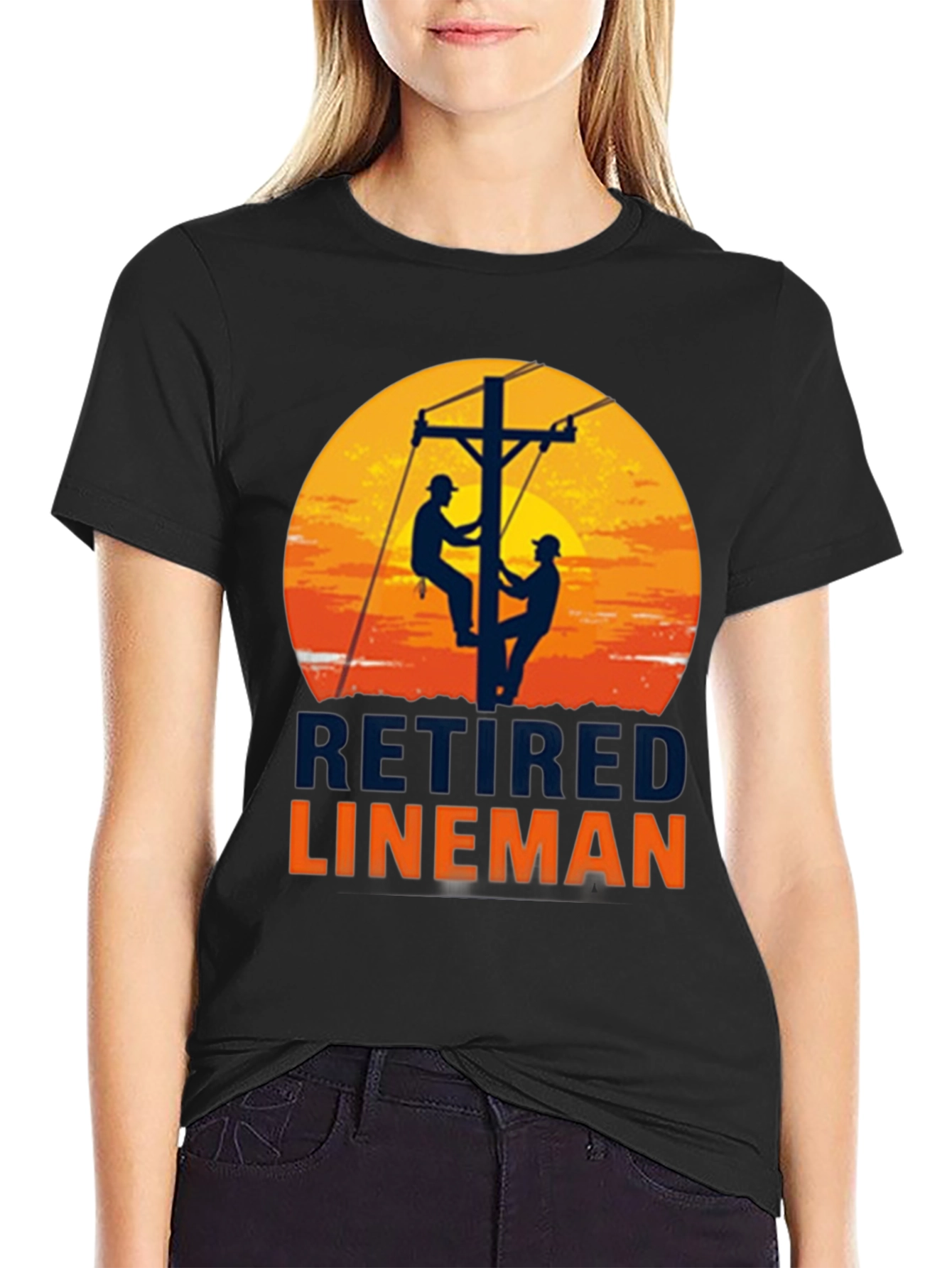 Retired Lineman Graphic T-Shirt