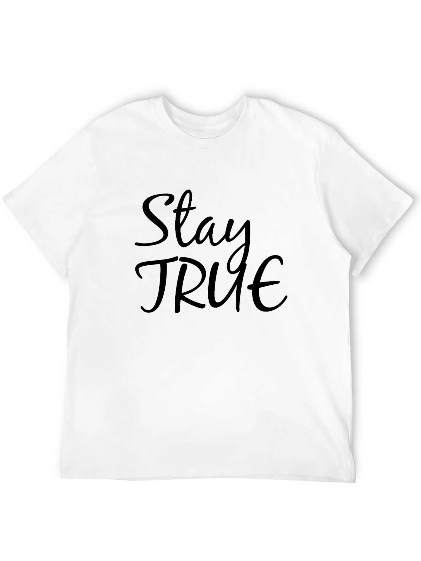Stay True Black Graphic Tee - Stylish Mens T-Shirt