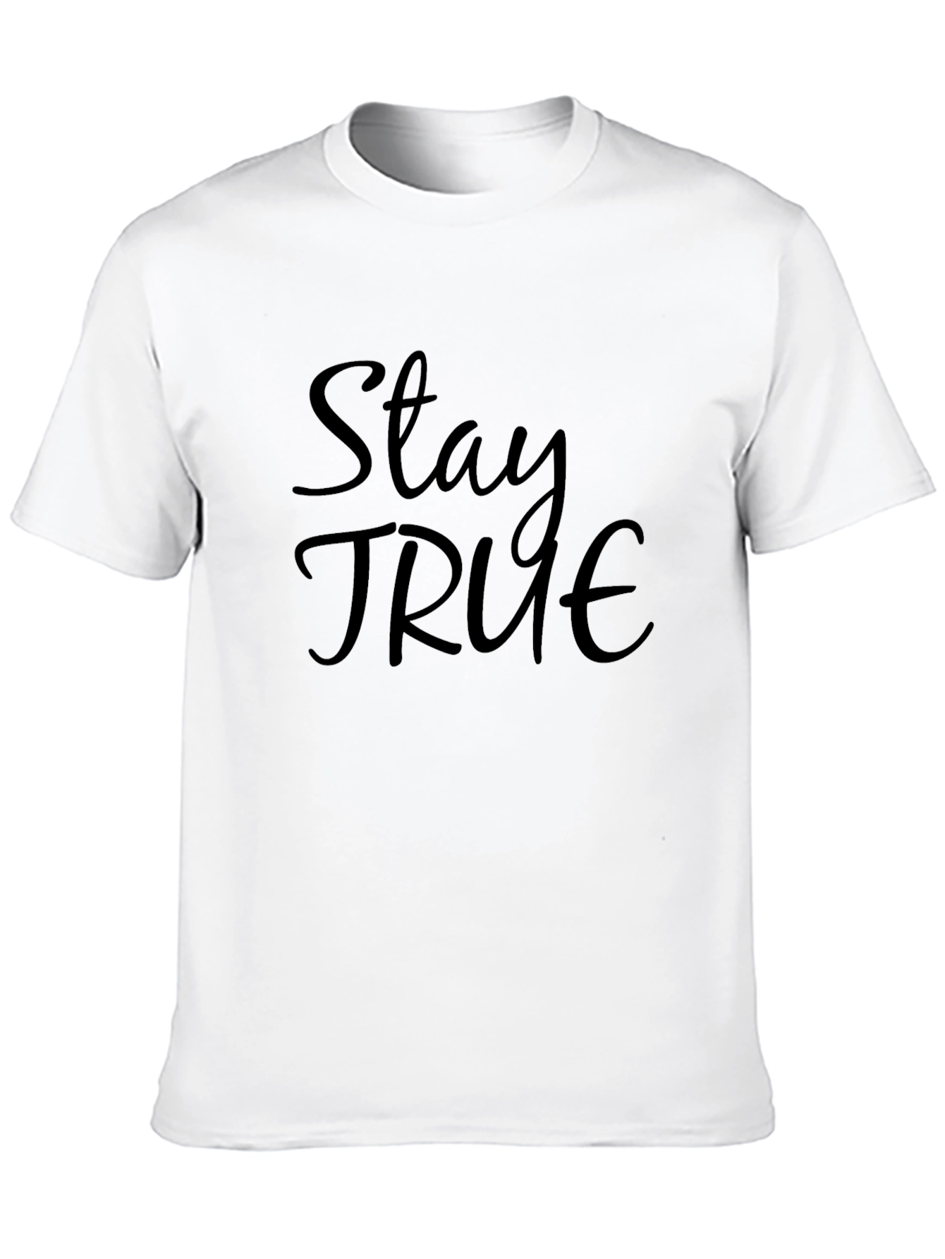 Stay True Black Graphic Tee - Stylish Mens T-Shirt