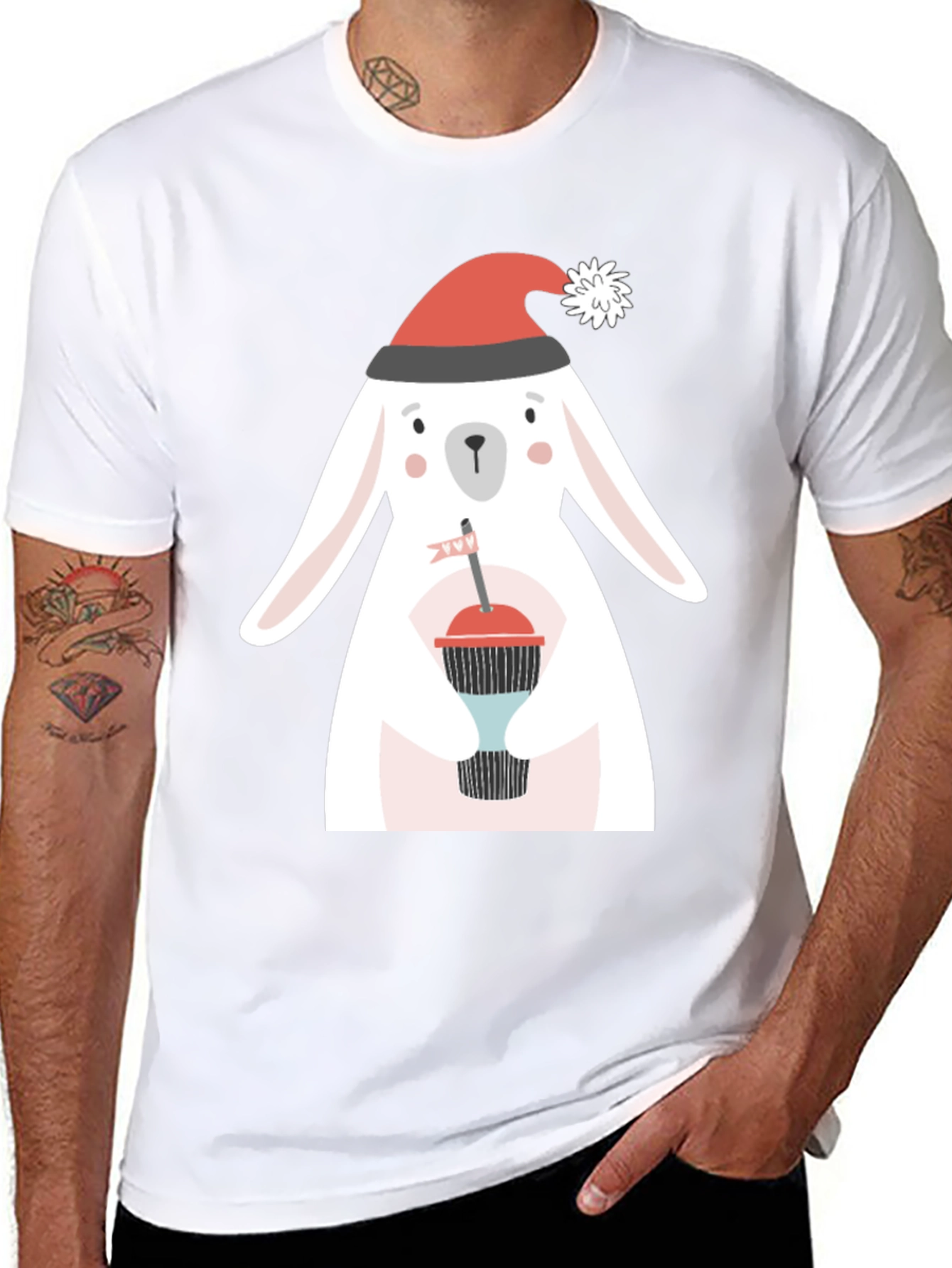 Festive Rabbit Christmas T-Shirt