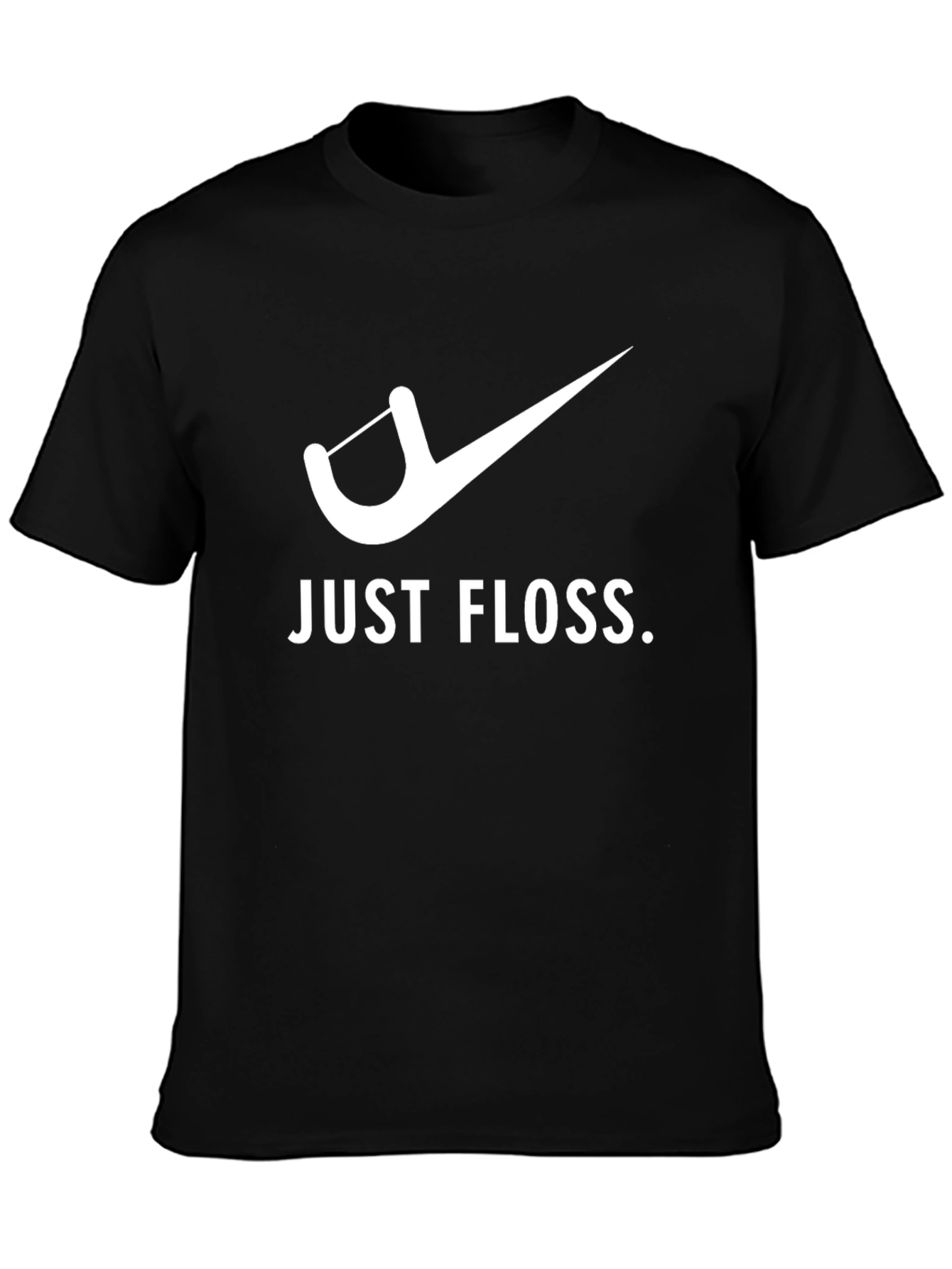 Just Floss Graphic Tee - Black Cotton T-Shirt