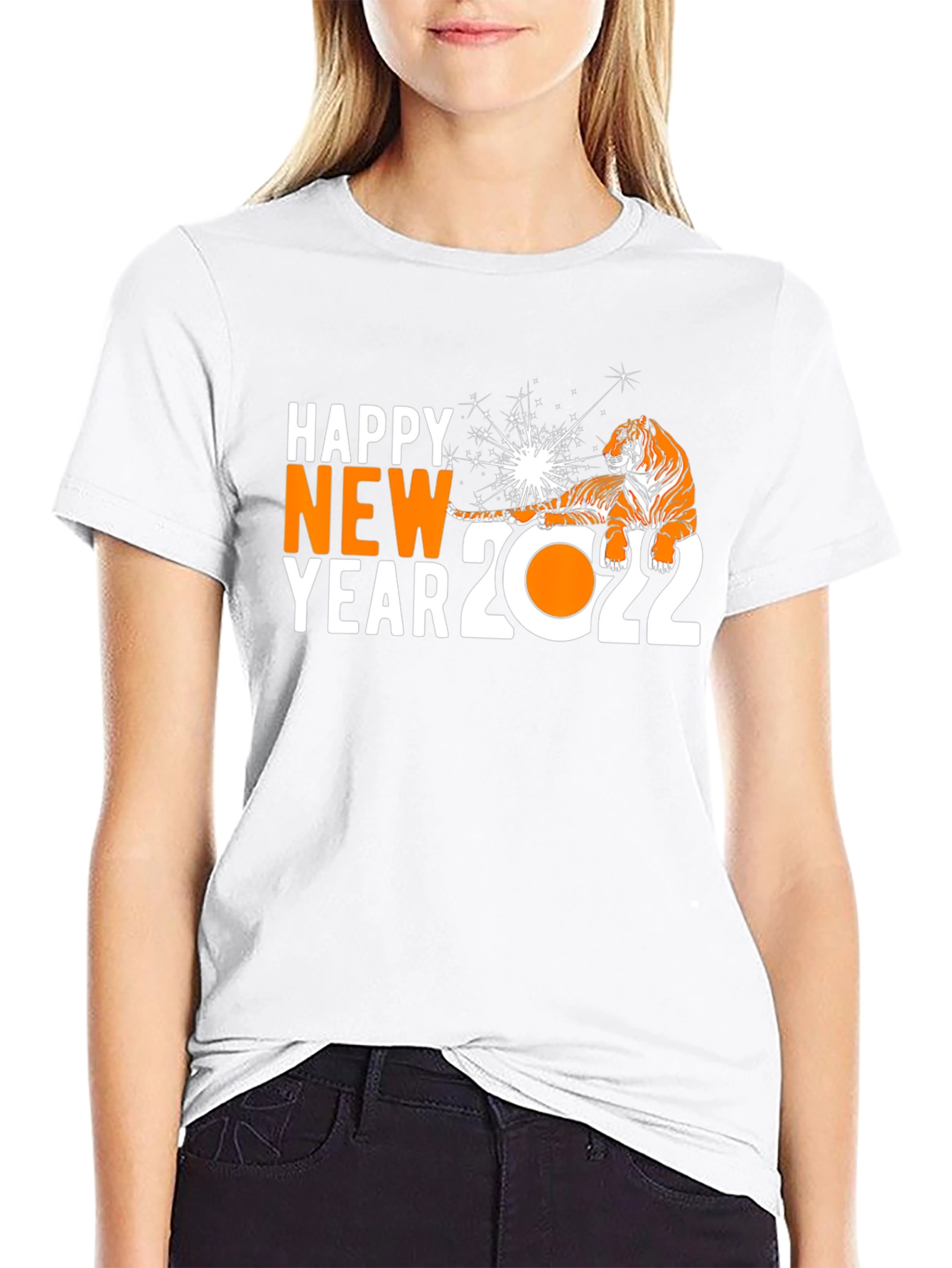 Happy New Year 2022 Tiger Graphic T-Shirt