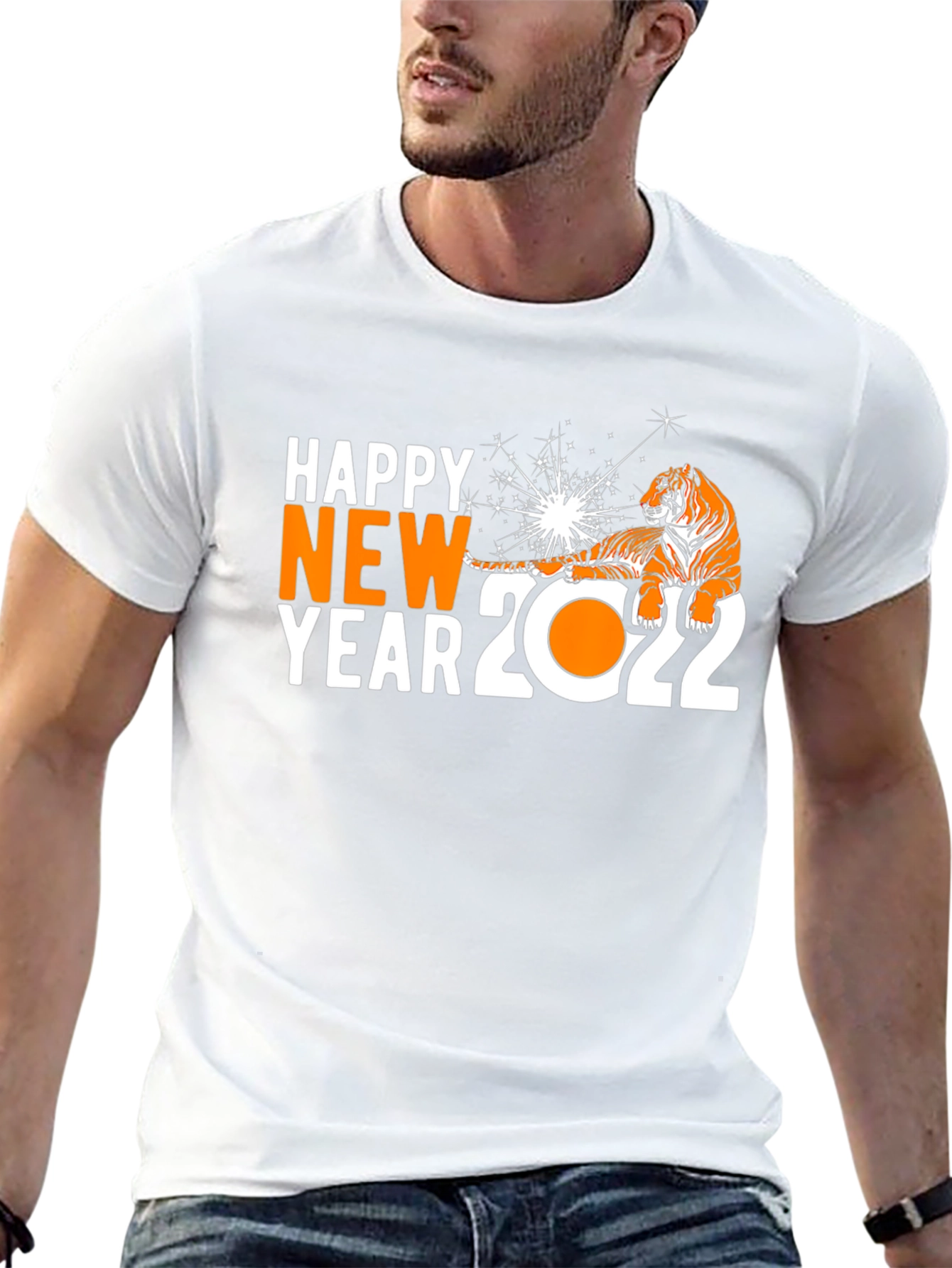 Happy New Year 2022 Tiger Graphic T-Shirt