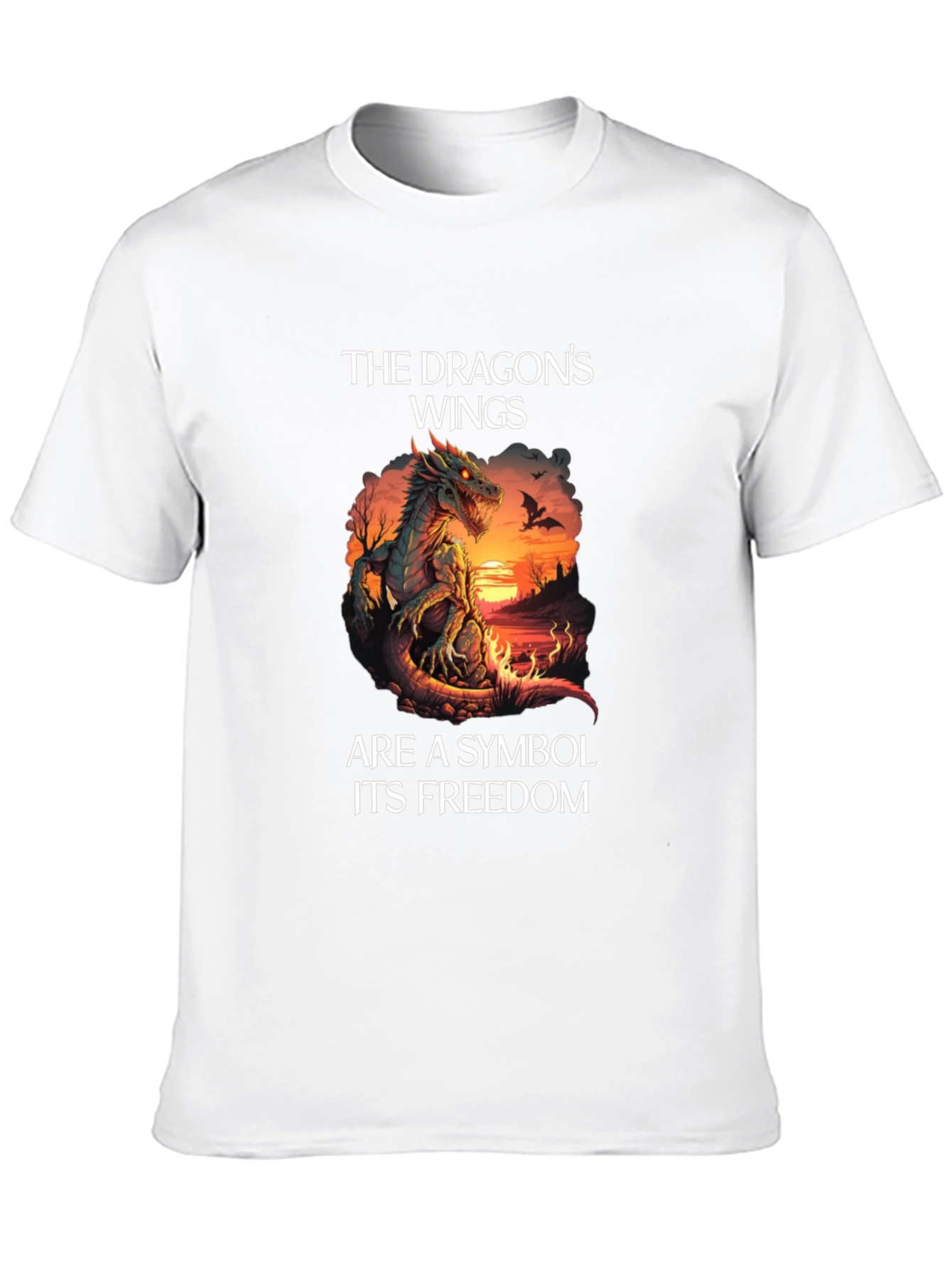 Dragon Wings Freedom Graphic T-Shirt