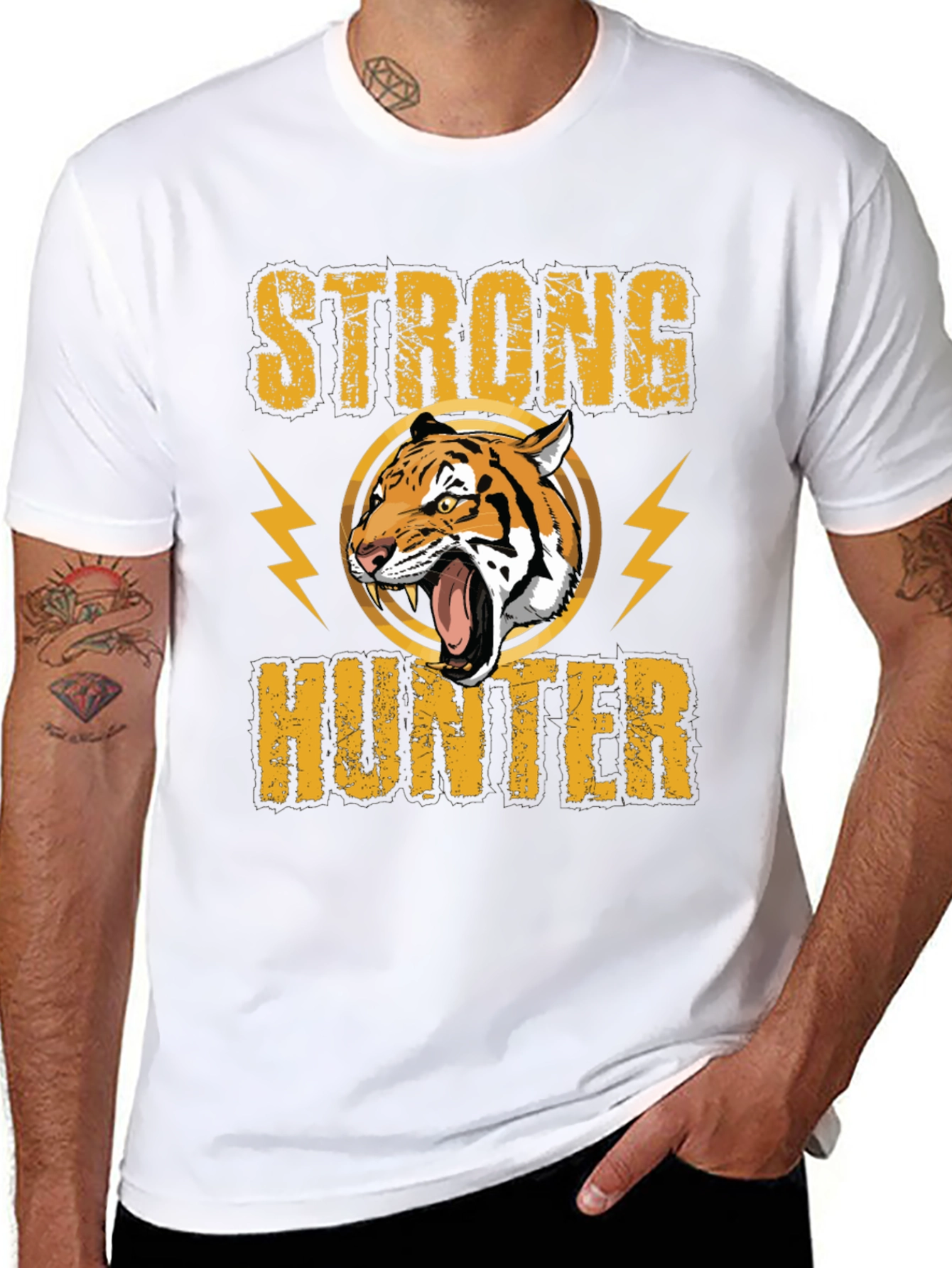 Strong Hunter Tiger Graphic T-Shirt