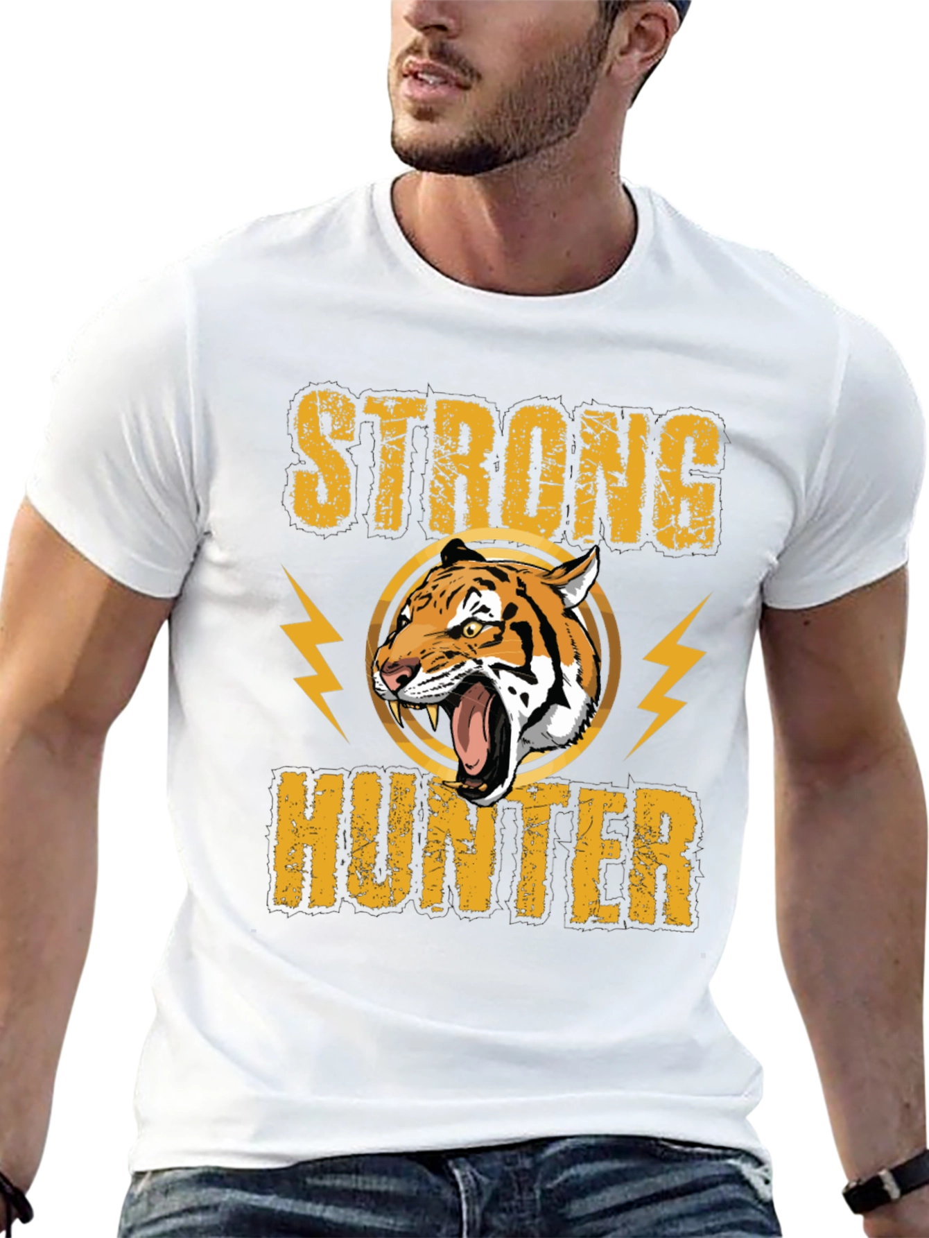Strong Hunter Tiger Graphic T-Shirt