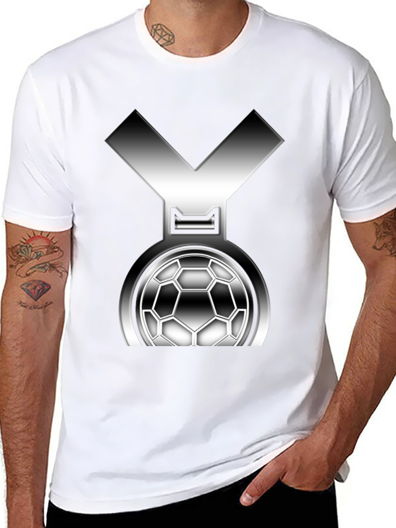 Soccer Medal Graphic Tee - Black