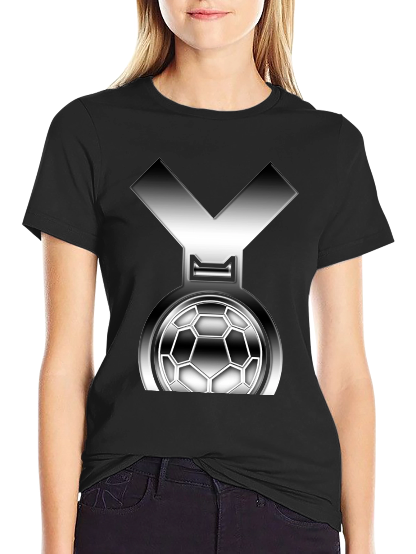 Soccer Medal Graphic Tee - Black