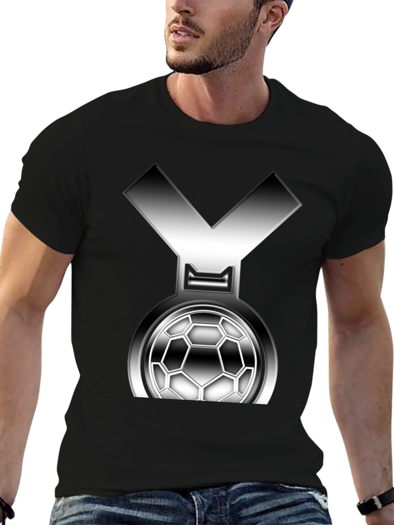 Soccer Medal Graphic Tee - Black