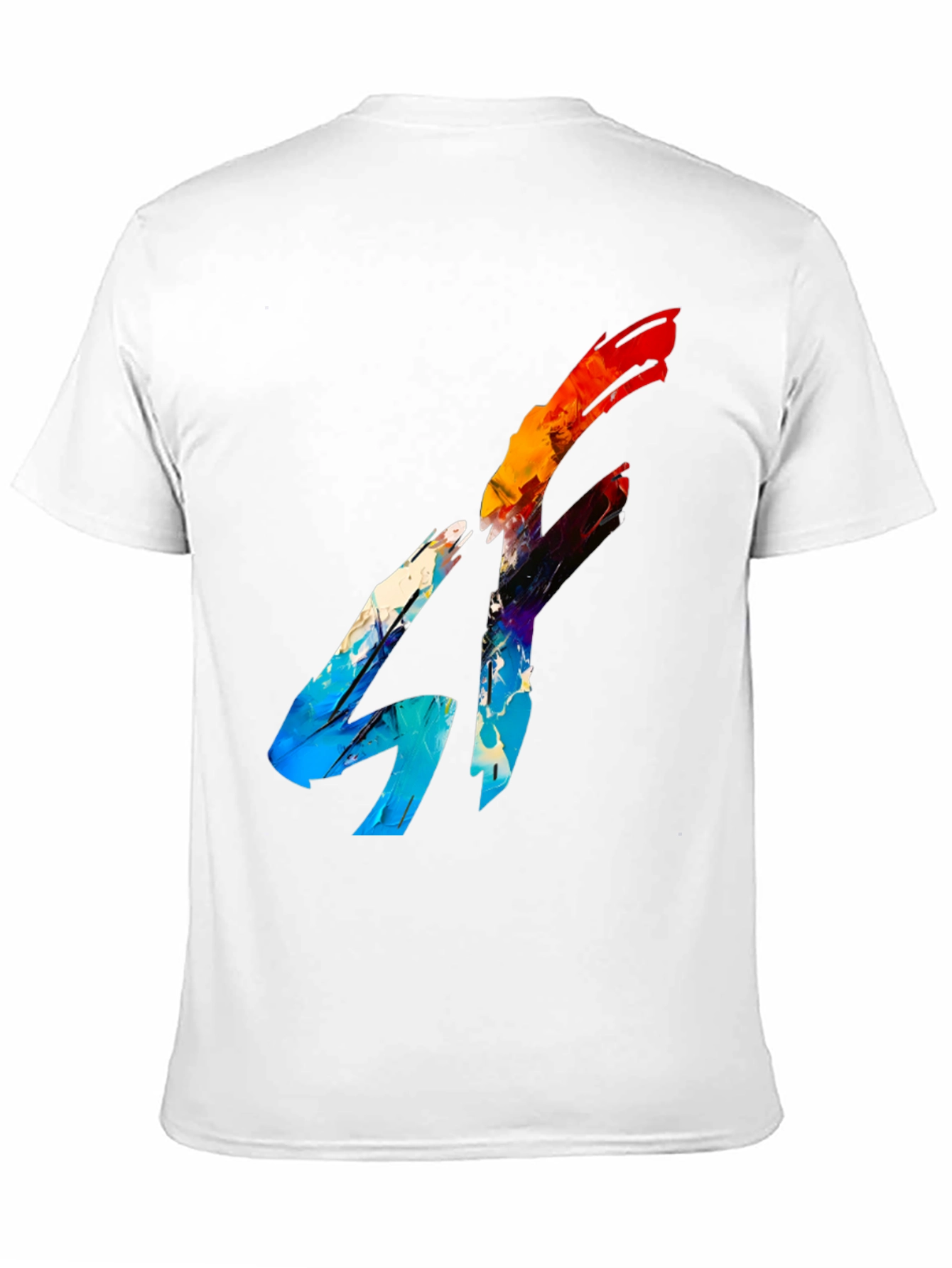 Abstract Graphic Print Black Tee