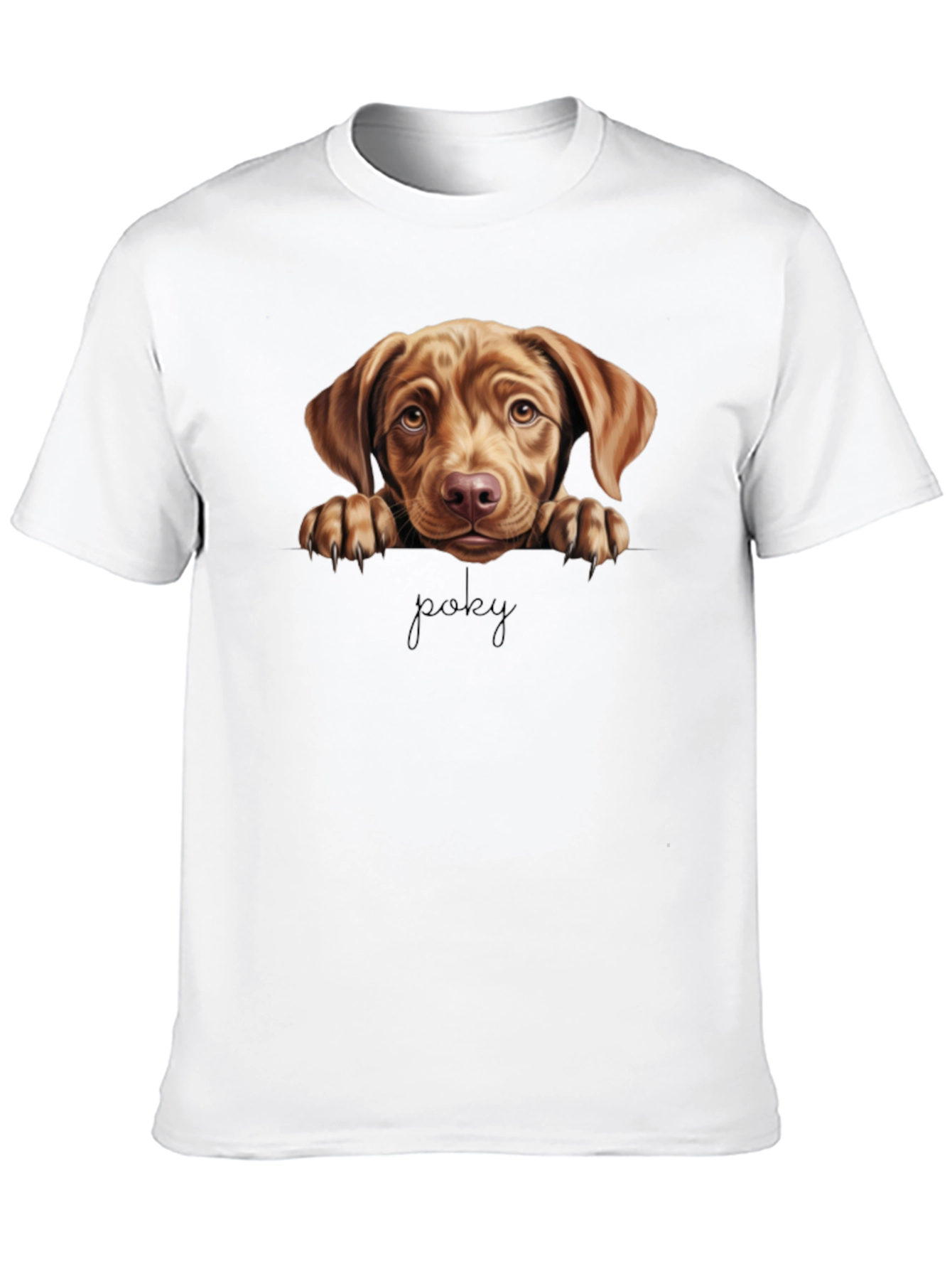 Poky Dog Graphic Tee - Black Cotton Blend Shirt