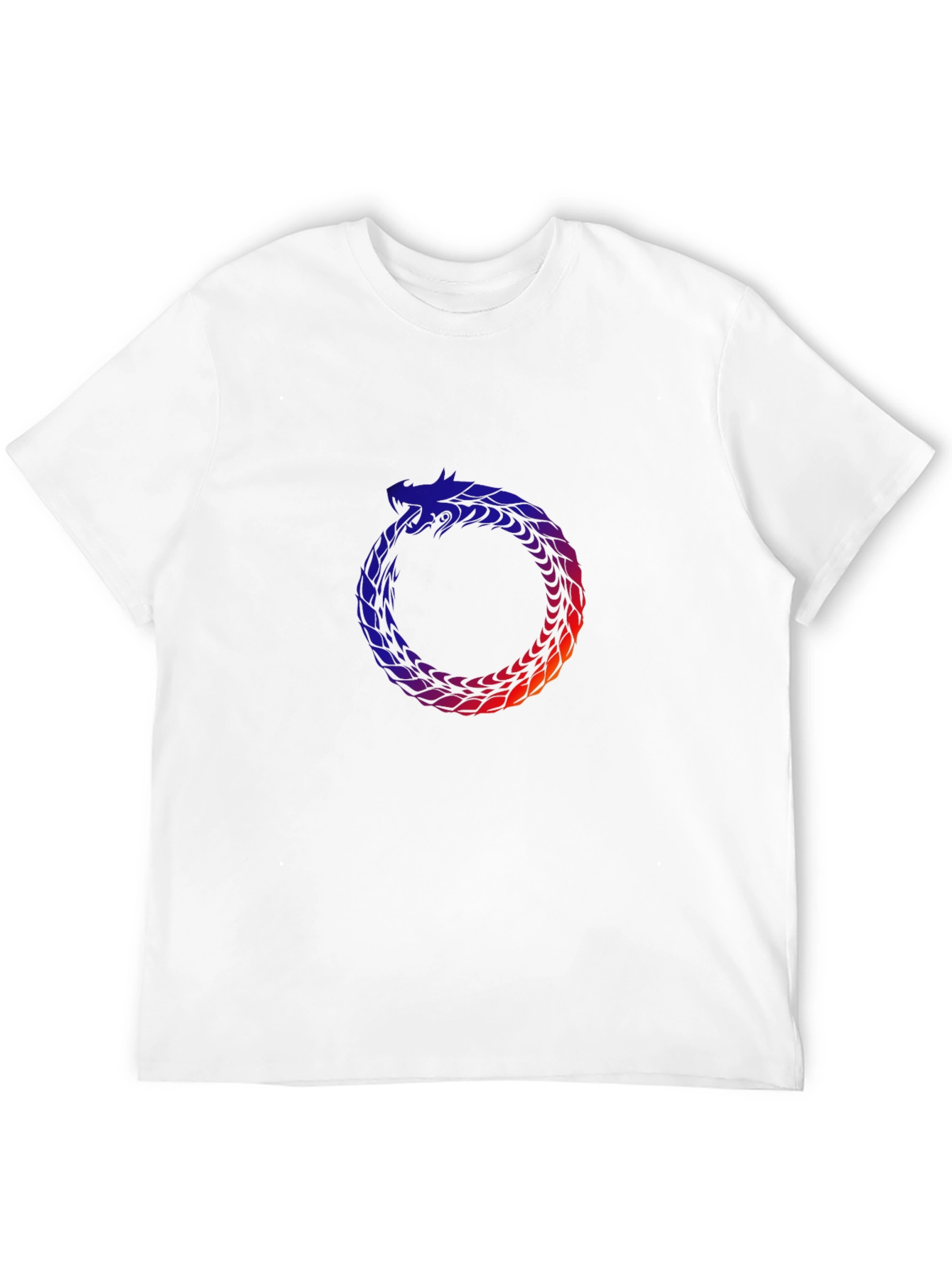 Ouroboros Serpent Graphic T-Shirt - Black