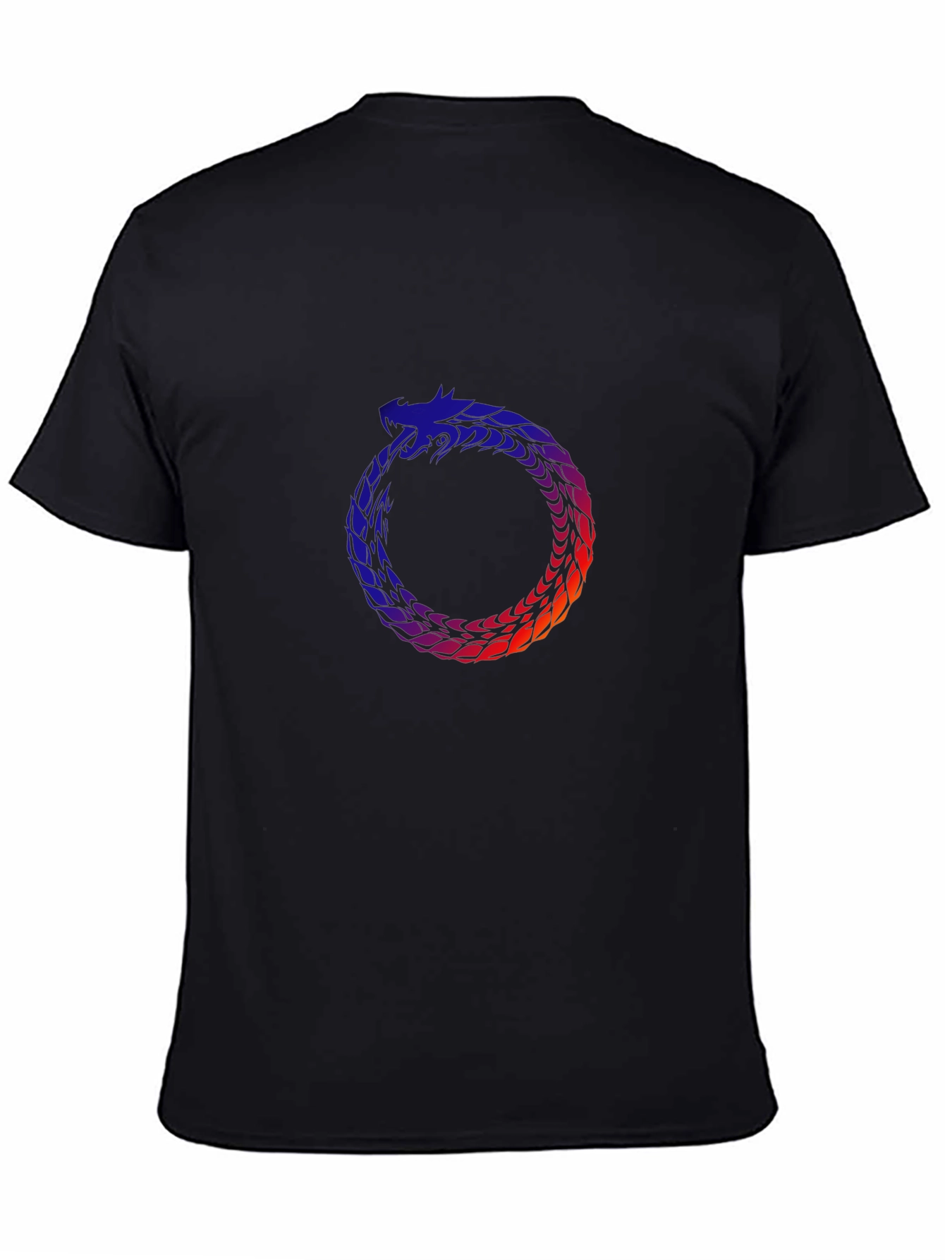 Ouroboros Serpent Graphic T-Shirt - Black