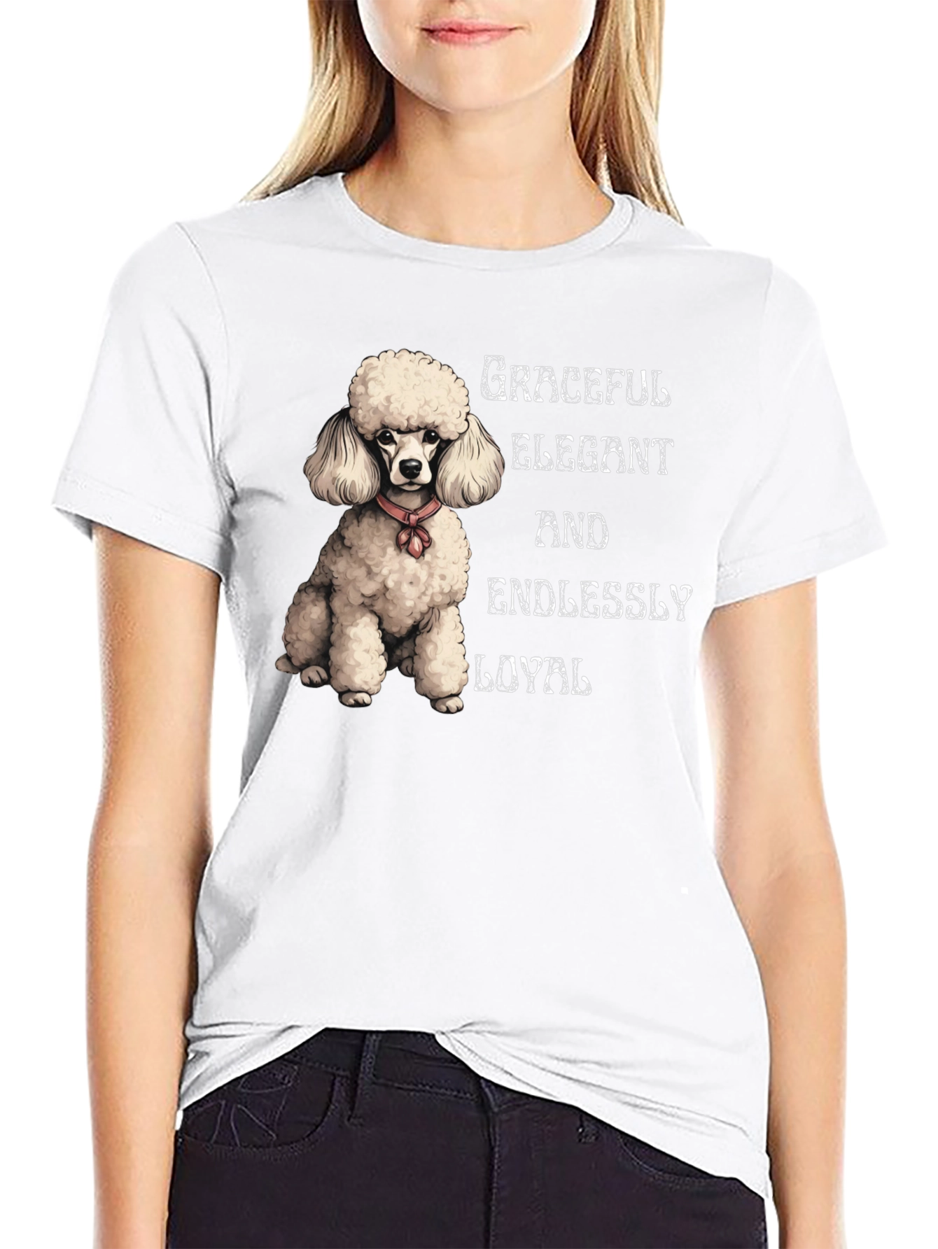 Graceful Poodle Graphic Tee
