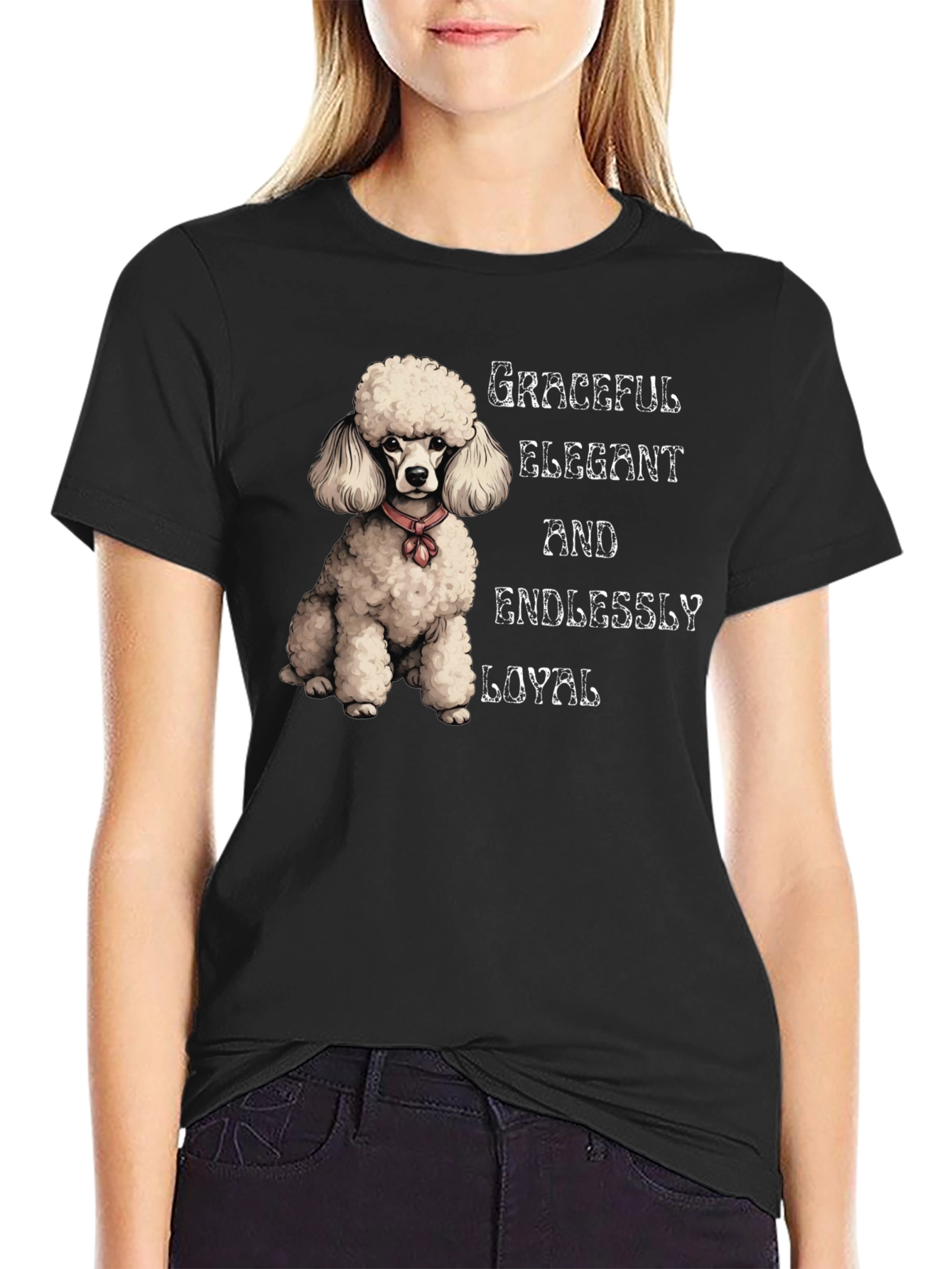Graceful Poodle Graphic Tee