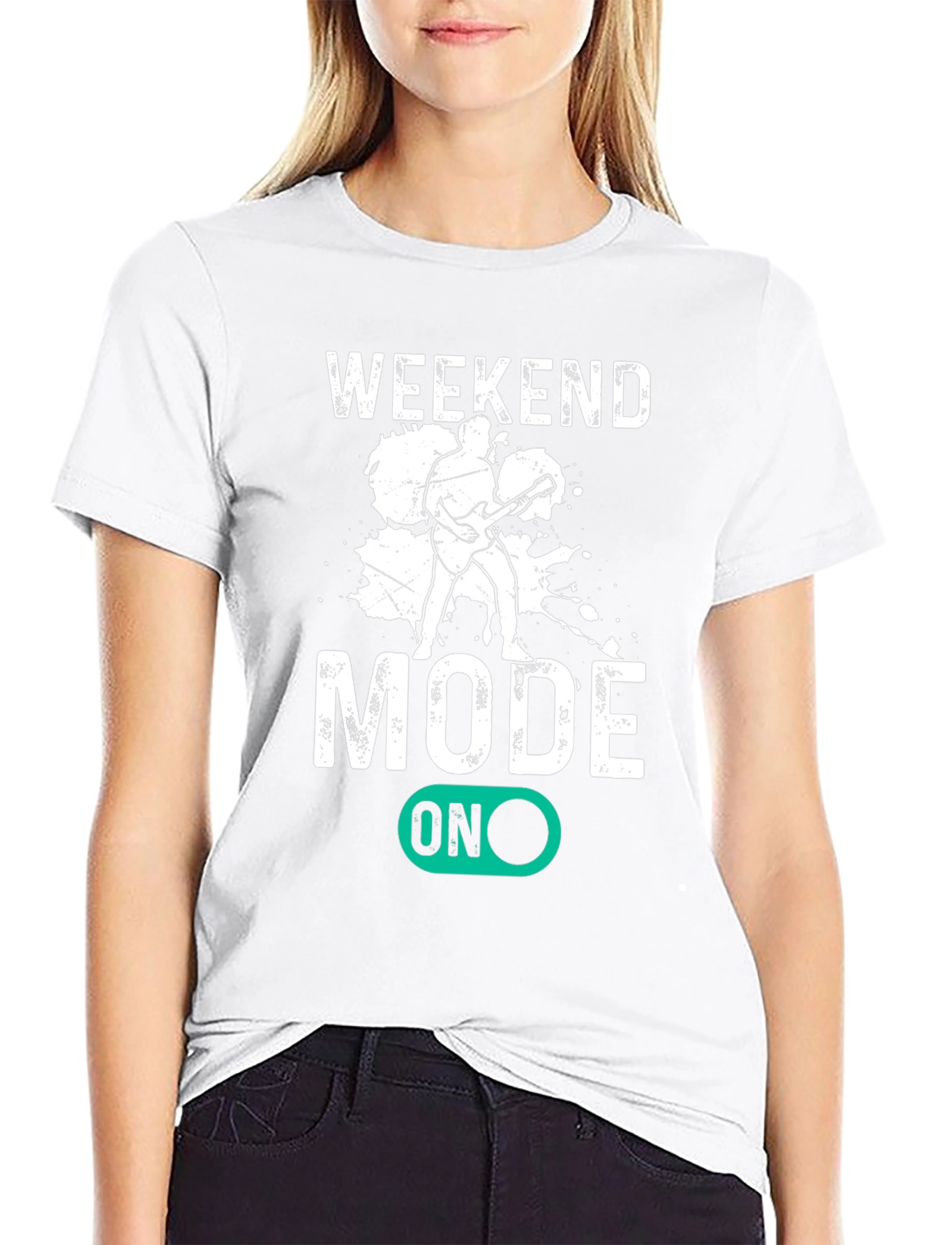 Weekend Mode On T-Shirt - Black Graphic Tee