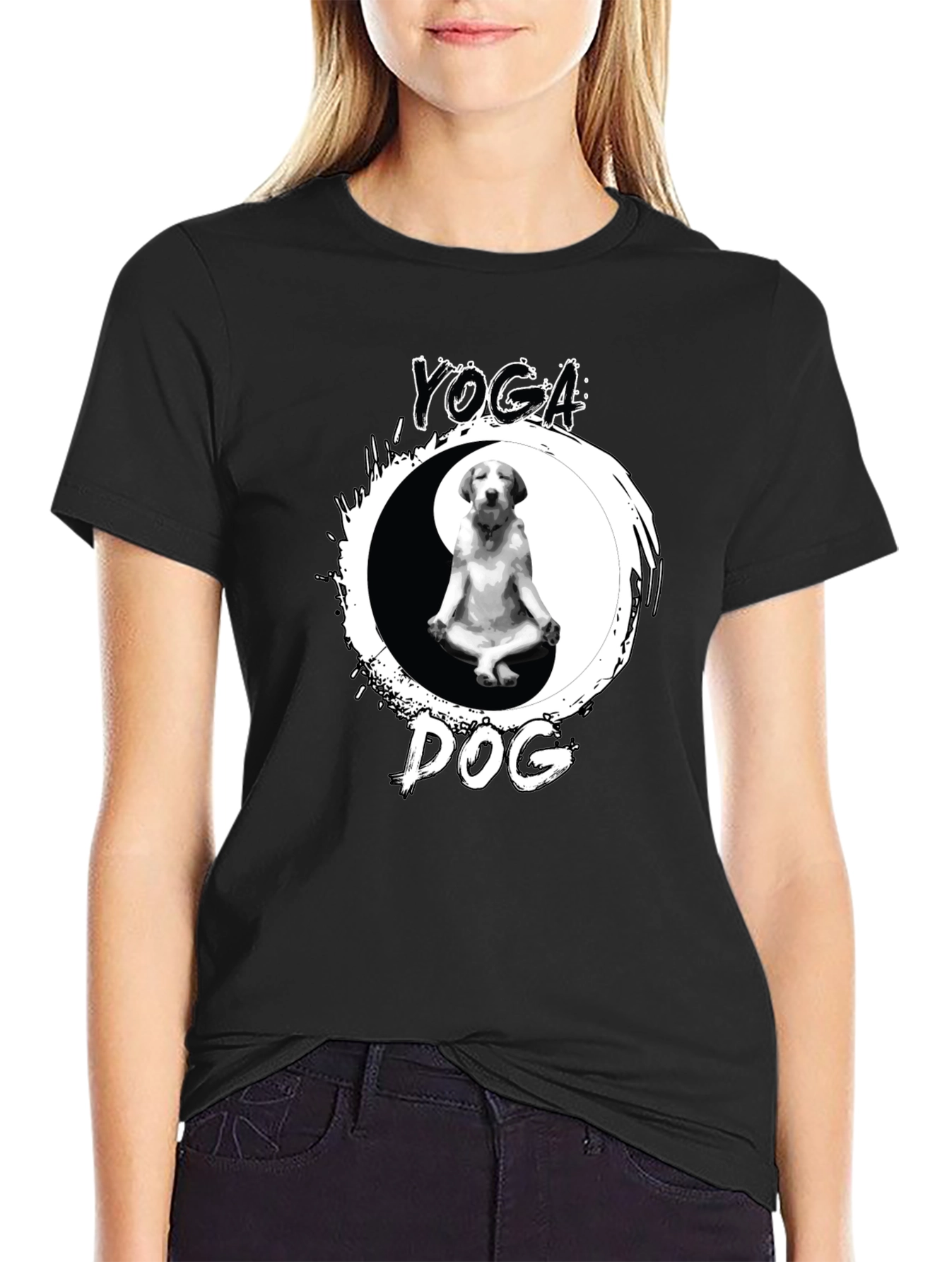 Yoga Dog T-Shirt - Yin Yang Puppy Tee