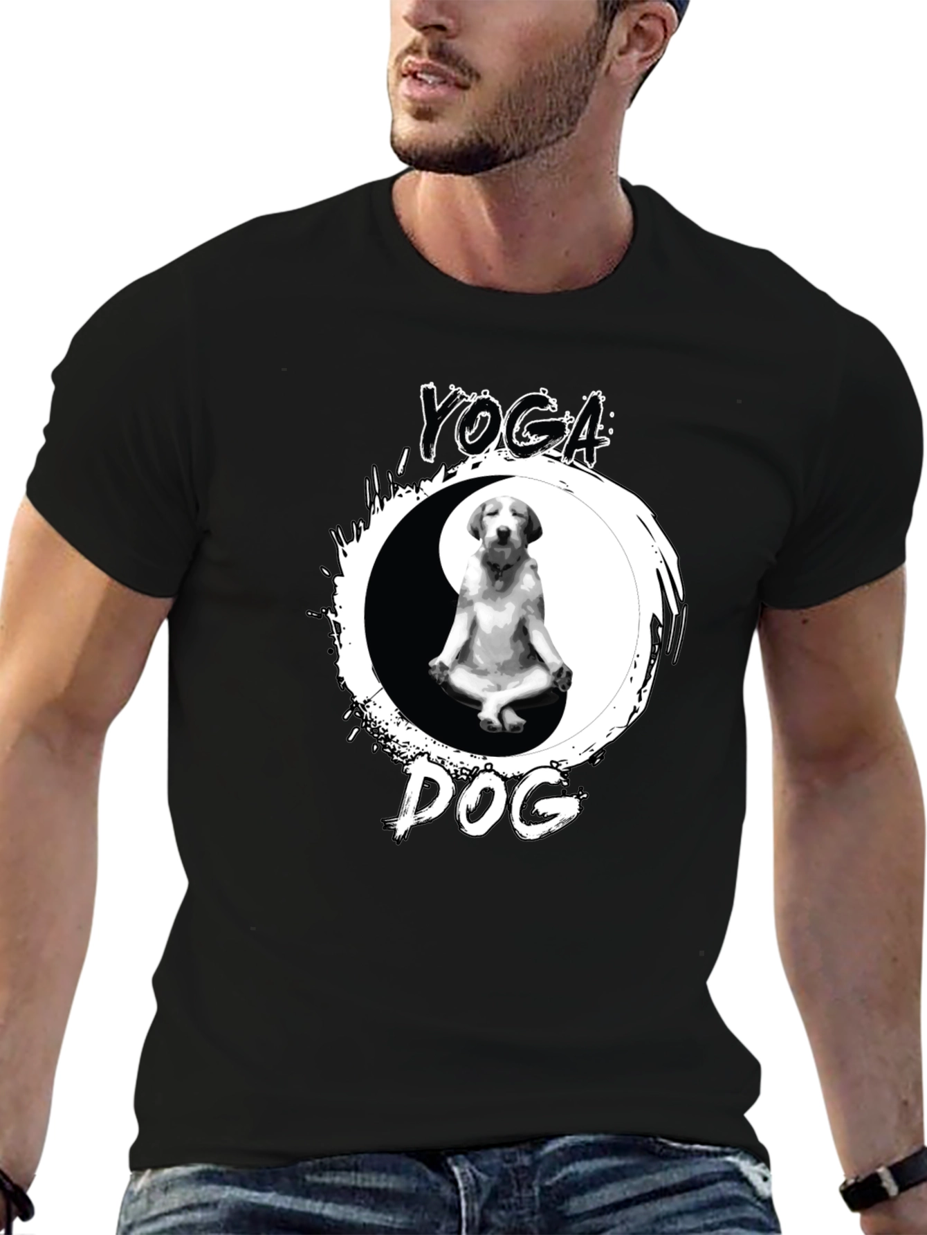 Yoga Dog T-Shirt - Yin Yang Puppy Tee