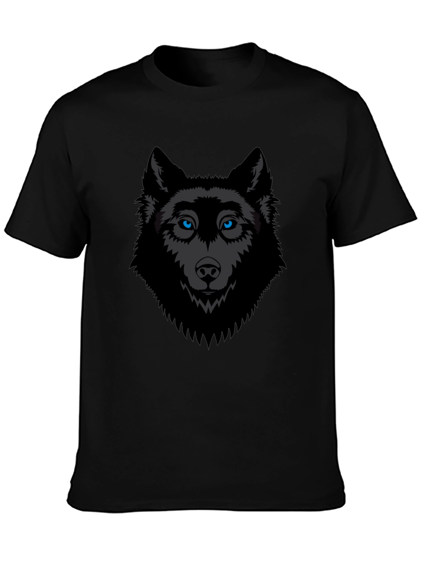 Black Wolf Graphic Tee - Mens Stylish Cotton T-Shirt