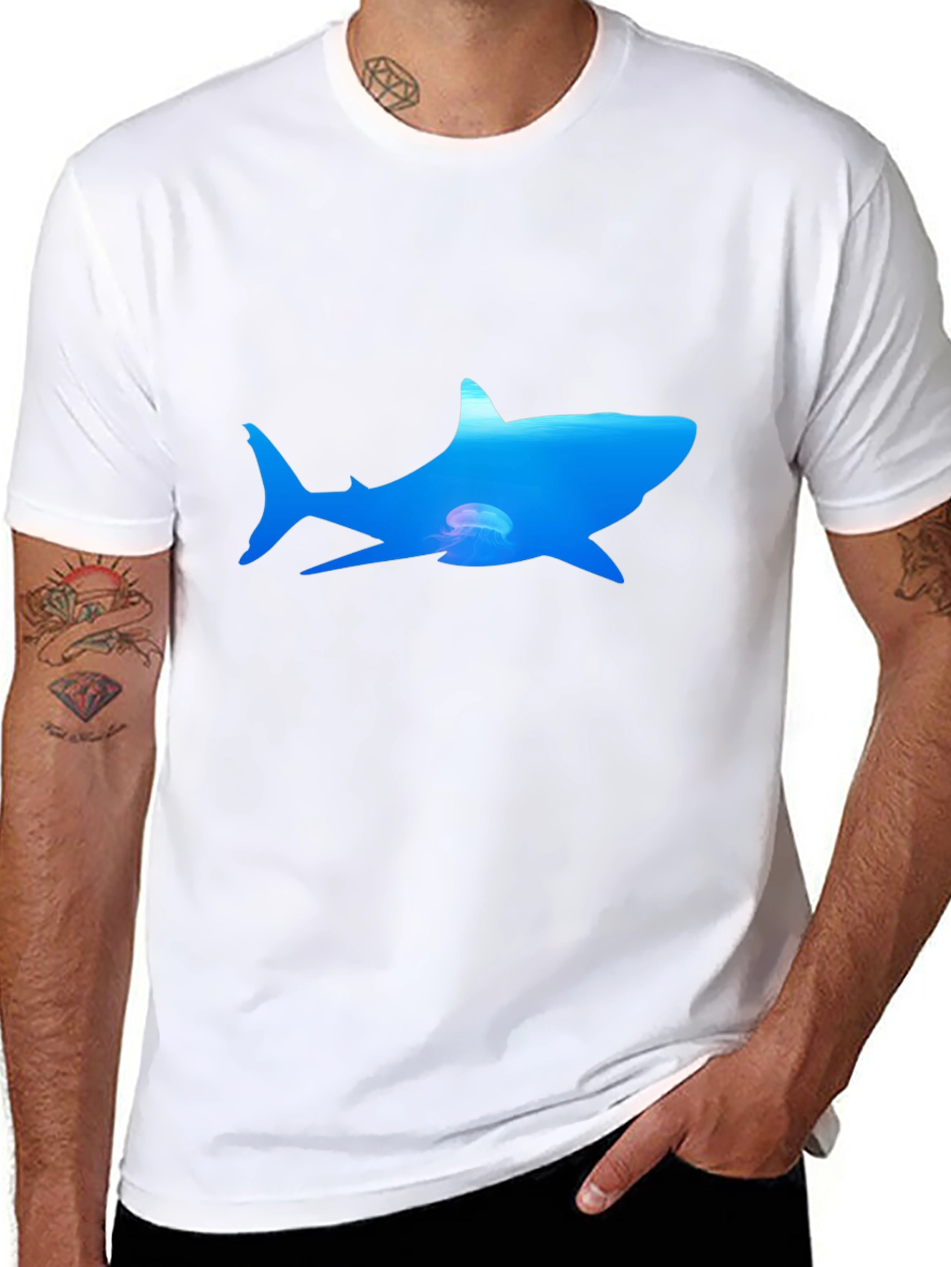 Ocean Shark Graphic Tee - Black
