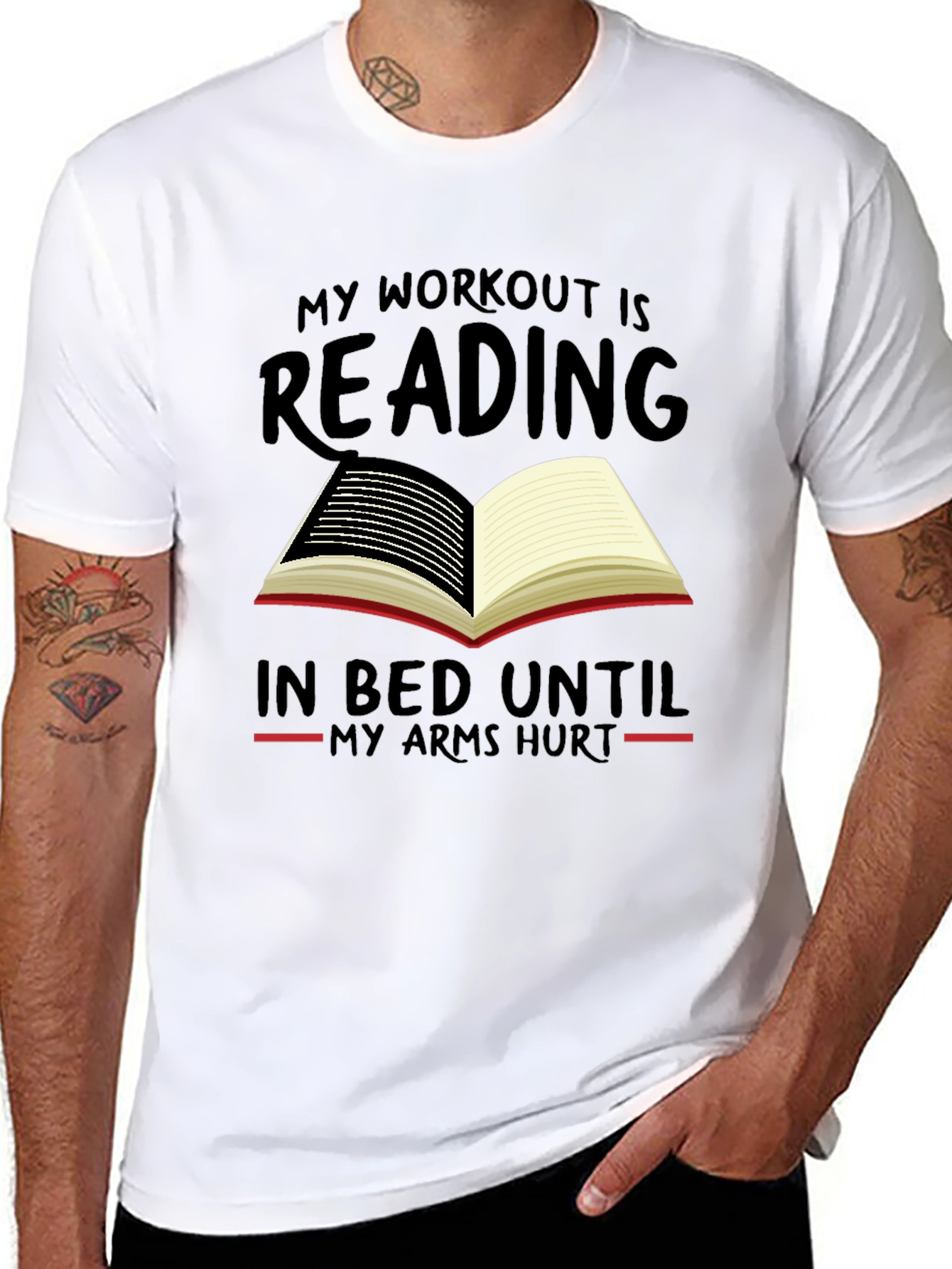 Reading Workout T-Shirt - Funny Book Lover Tee