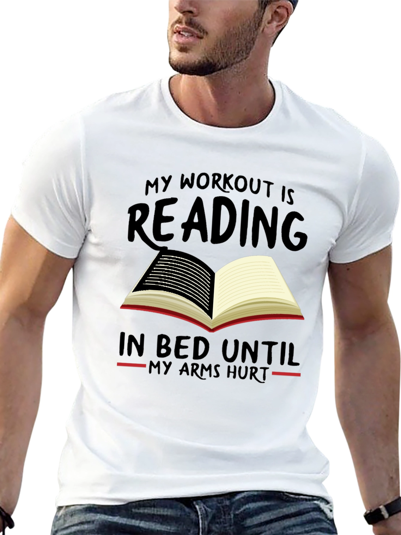 Reading Workout T-Shirt - Funny Book Lover Tee