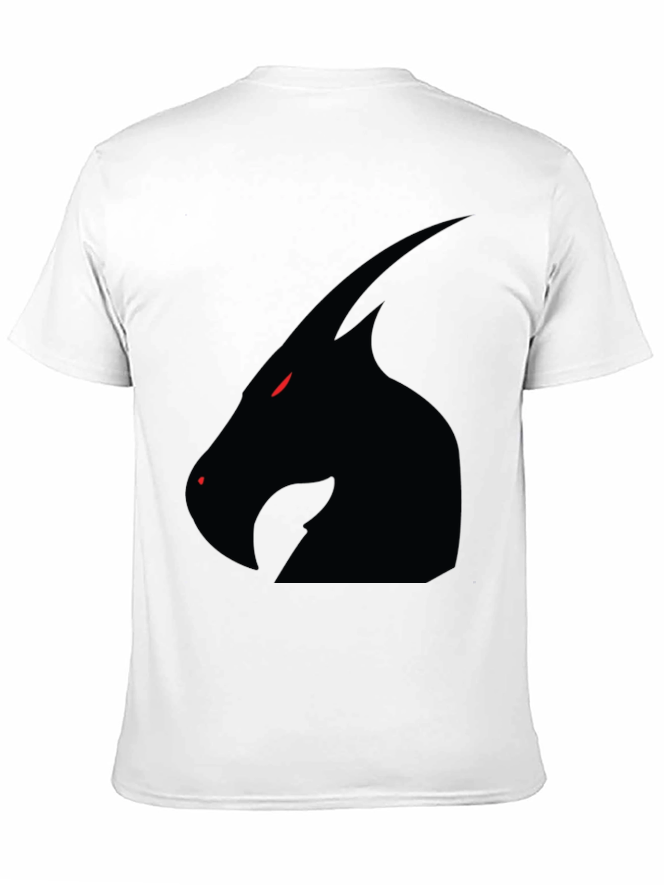 Mens Black T-Shirt - Dragon Silhouette Graphic Tee