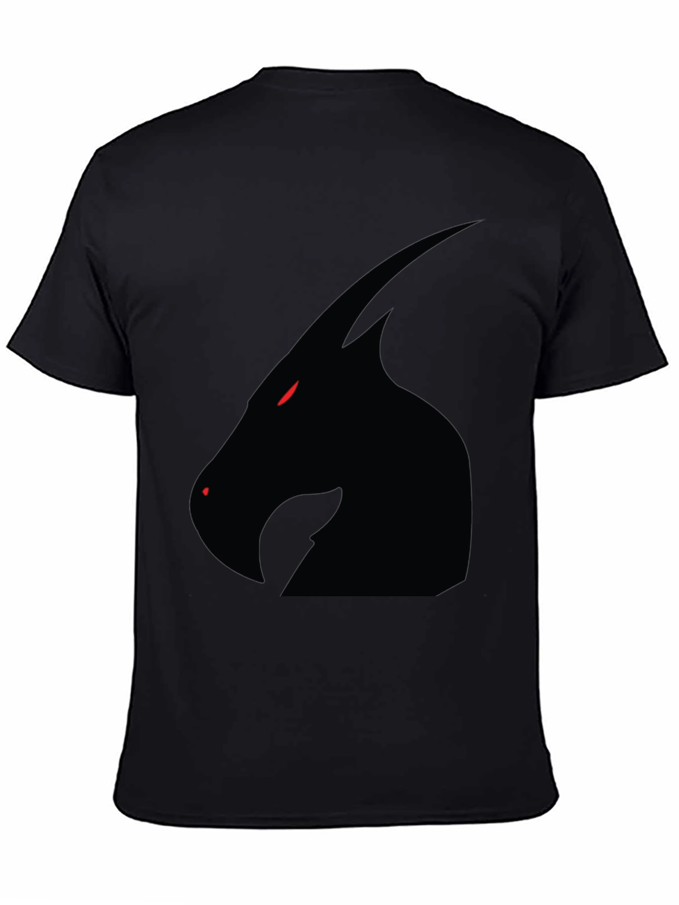 Mens Black T-Shirt - Dragon Silhouette Graphic Tee