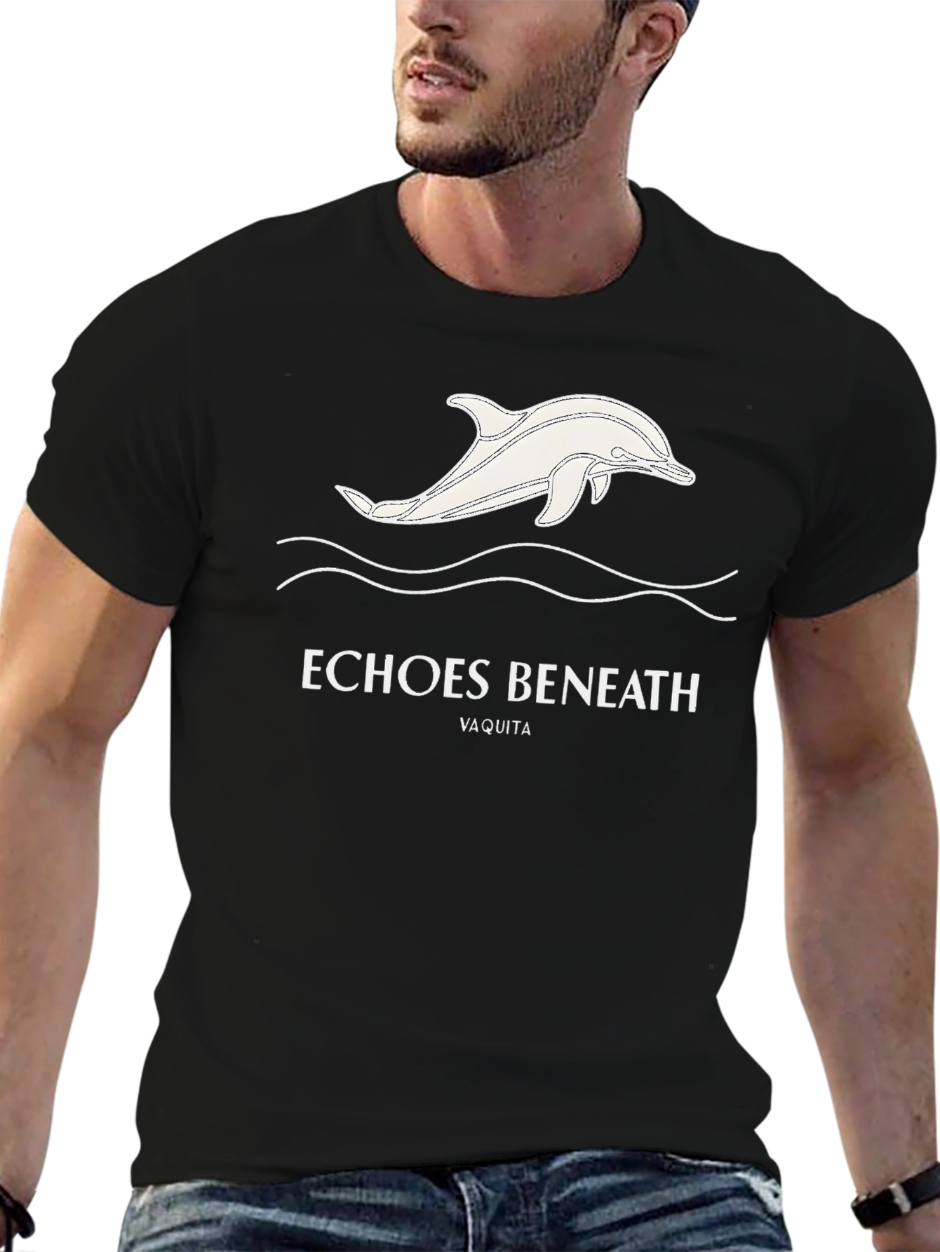 Echoes Beneath Dolphin Graphic Tee