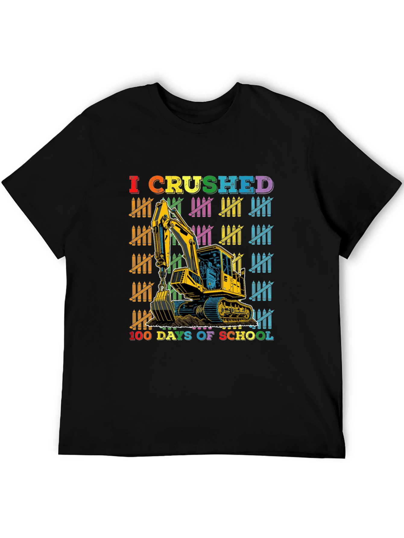 100 Days of School Excavator T-Shirt
