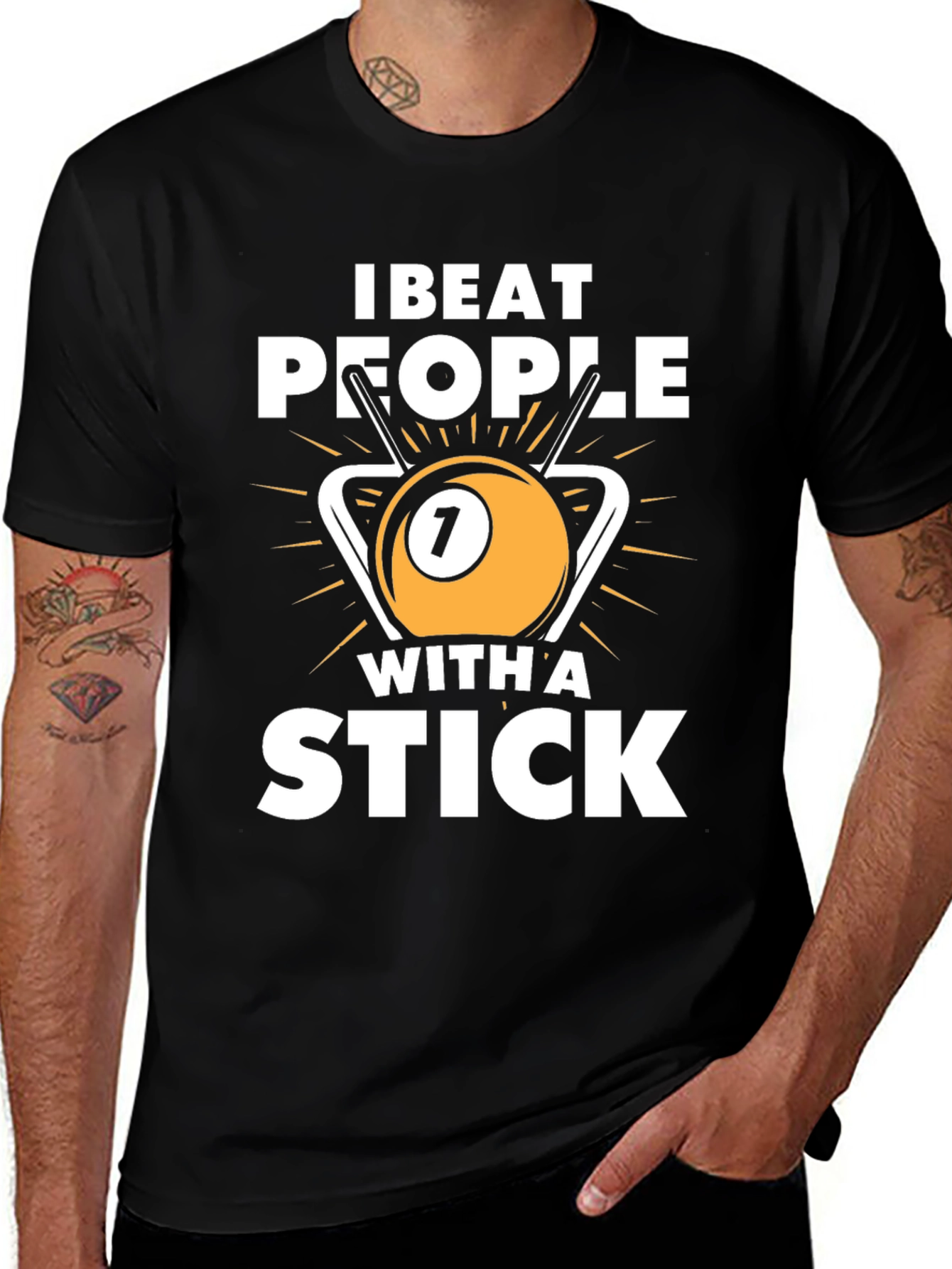 I Beat People With A Stick Graphic Tee