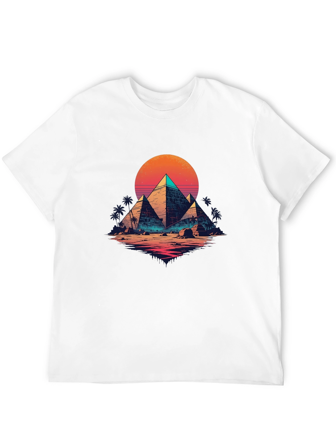 Retro Egypt Pyramids Graphic T-Shirt