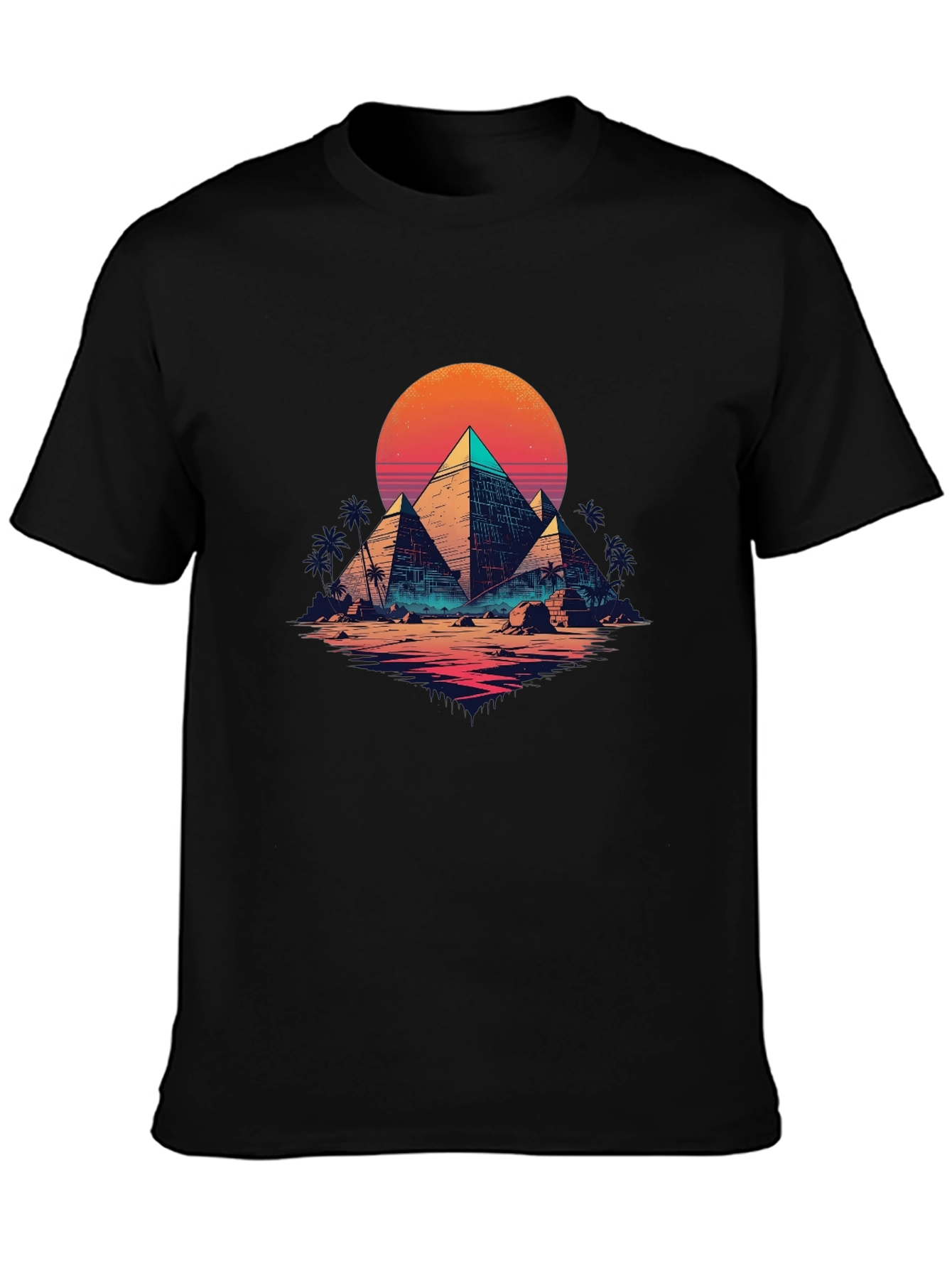Retro Egypt Pyramids Graphic T-Shirt