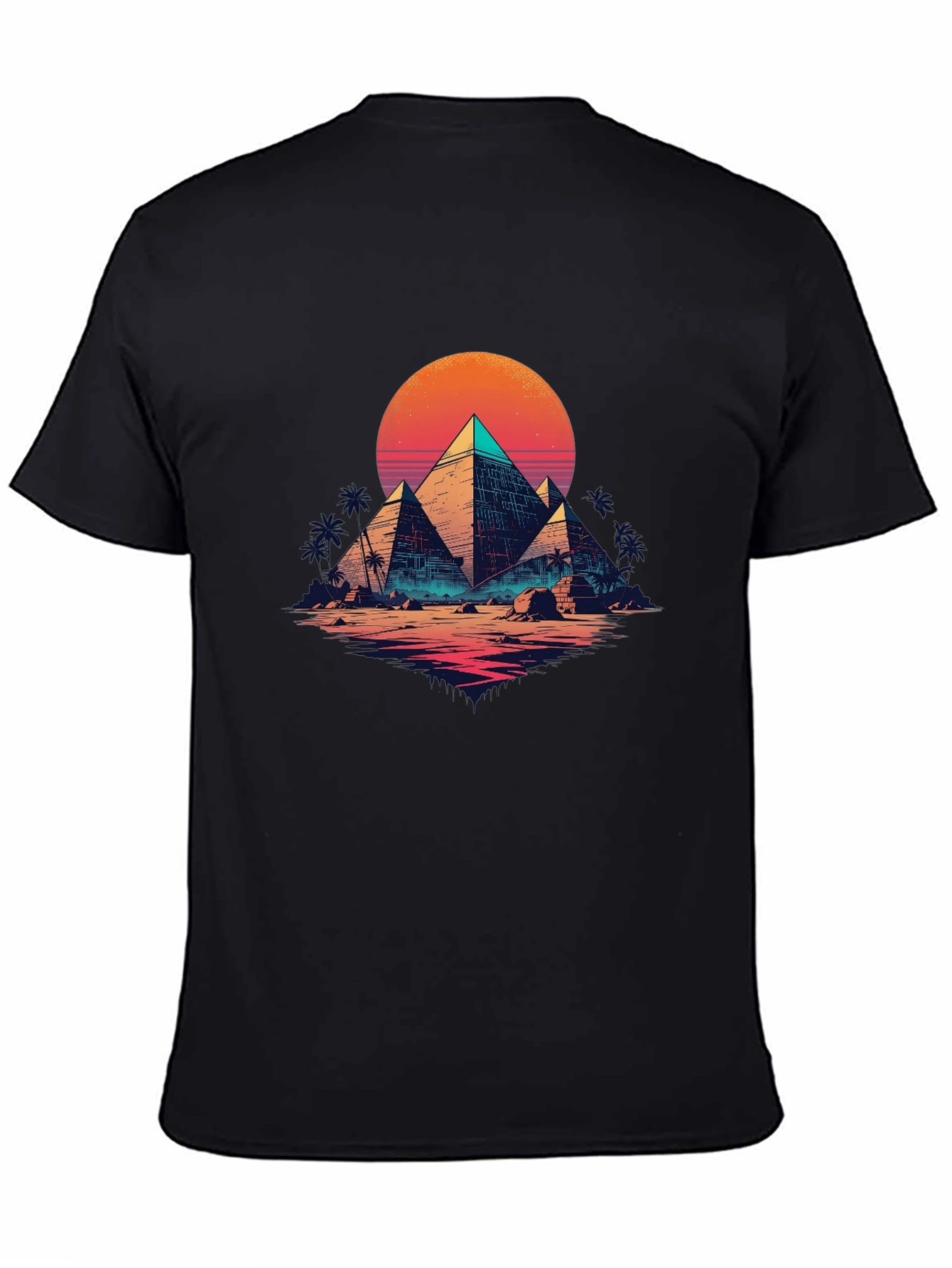 Retro Egypt Pyramids Graphic T-Shirt