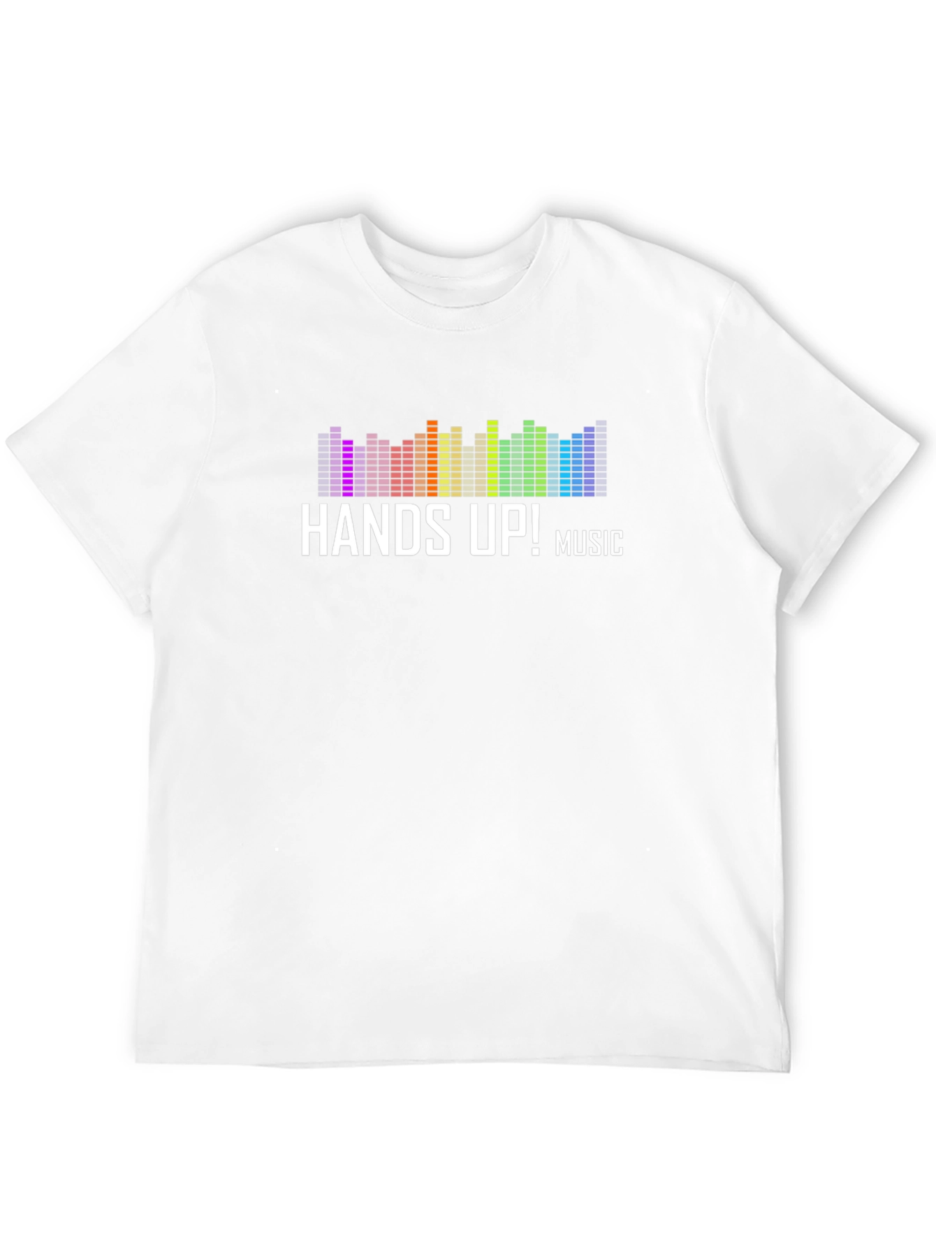 Hands Up! Music T-Shirt - Vibrant Equalizer Design