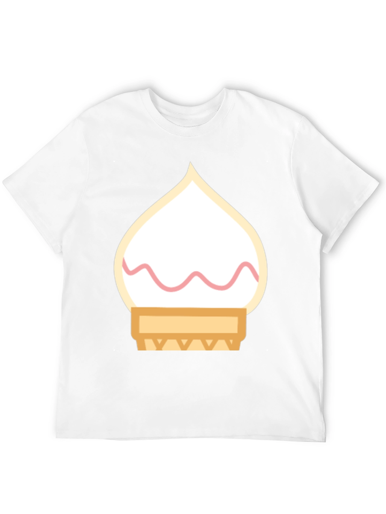 Ice Cream Cone Graphic Tee - Black Cotton T-Shirt