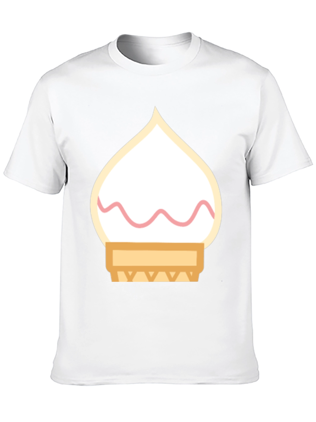 Ice Cream Cone Graphic Tee - Black Cotton T-Shirt