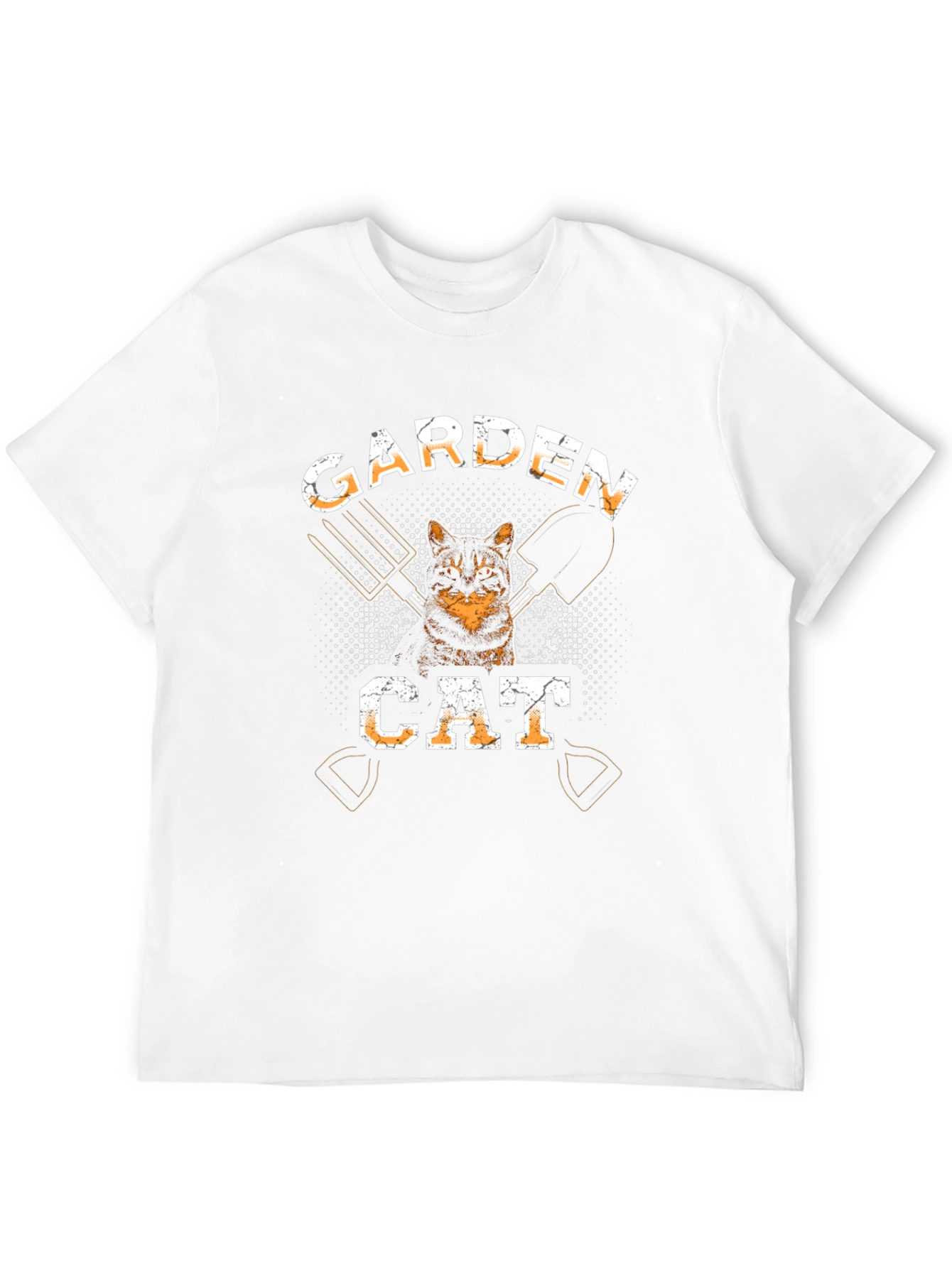 Garden Cat T-Shirt - Black Cotton Tee