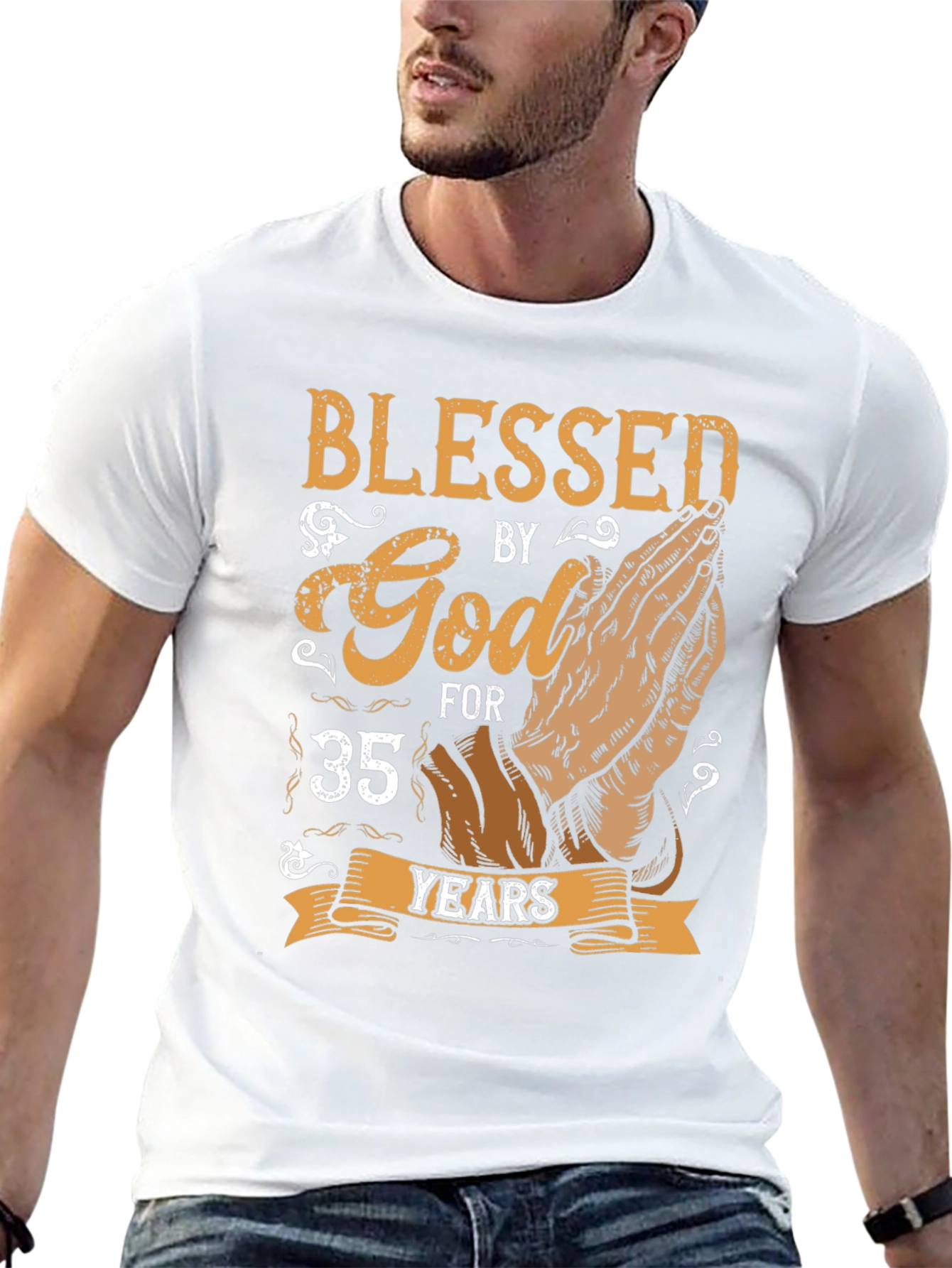 Blessed By God 35 Years T-Shirt
