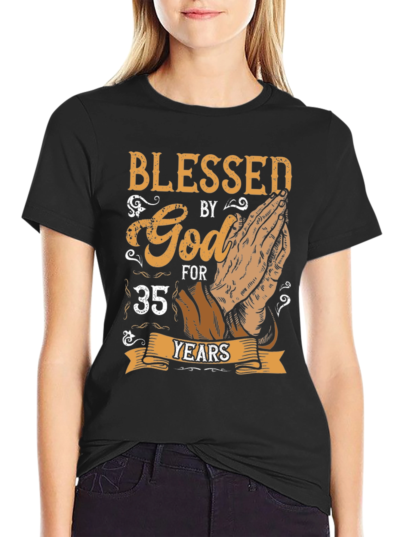 Blessed By God 35 Years T-Shirt