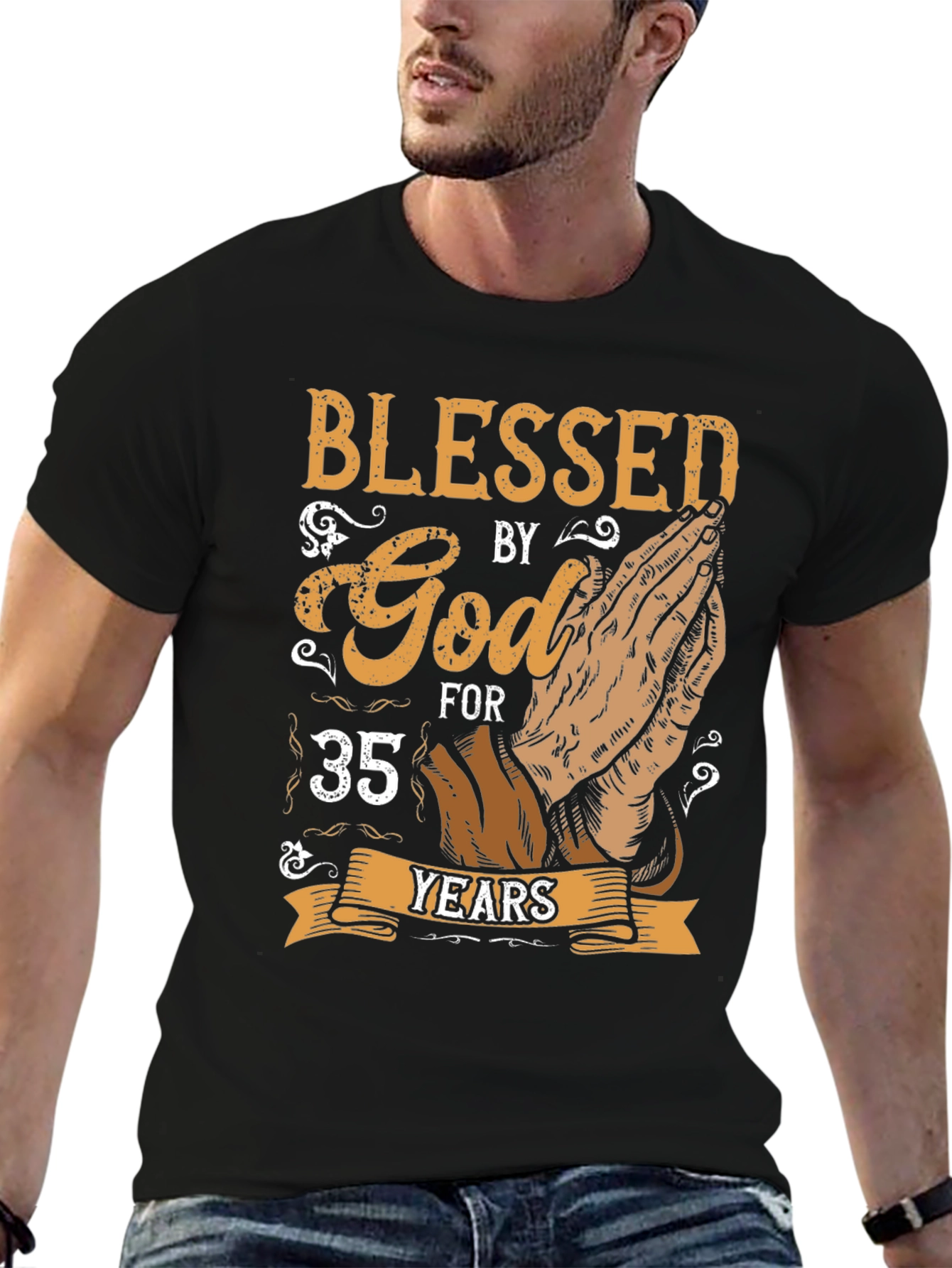 Blessed By God 35 Years T-Shirt