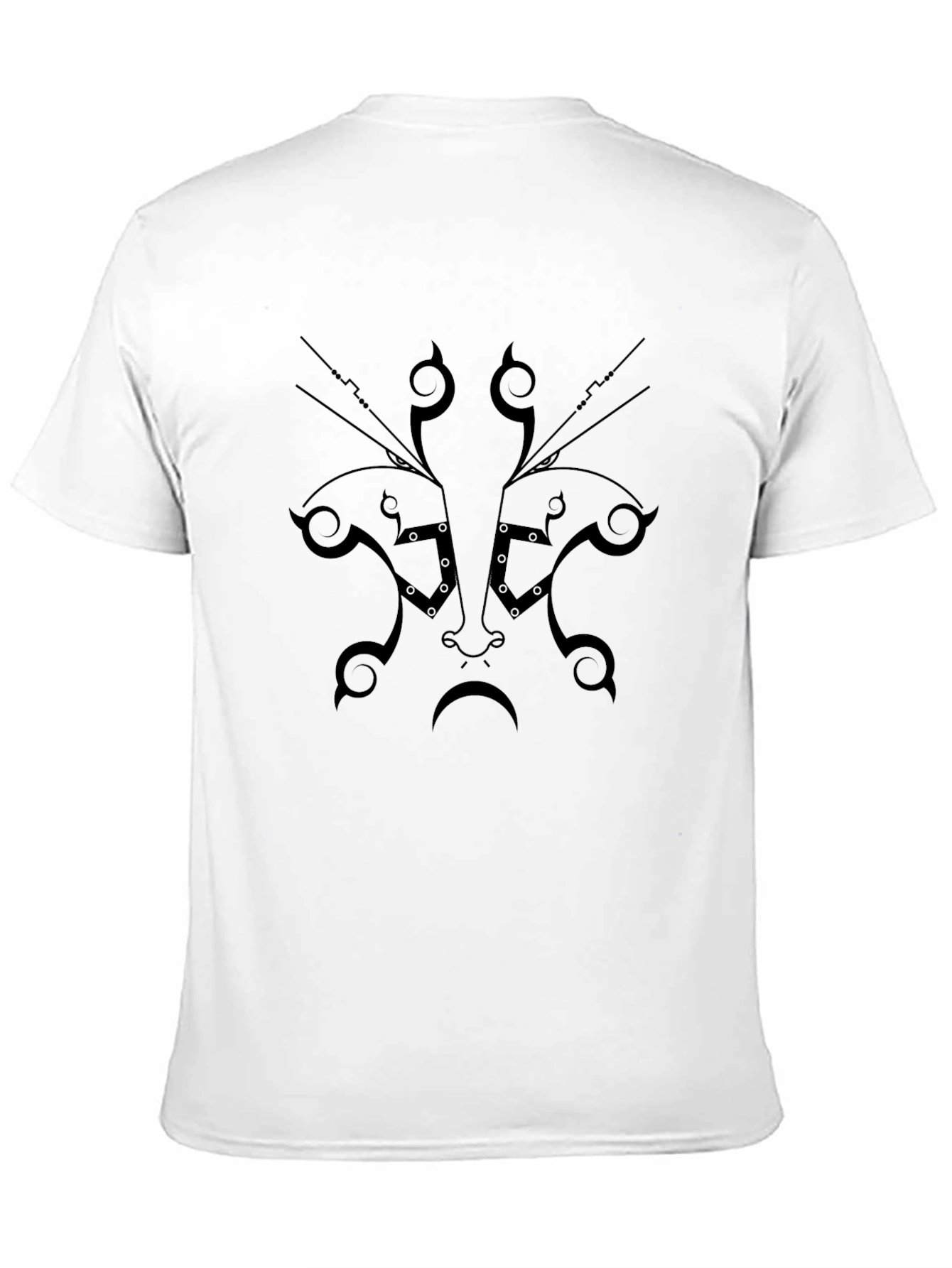 Abstract Face Graphic Black T-Shirt