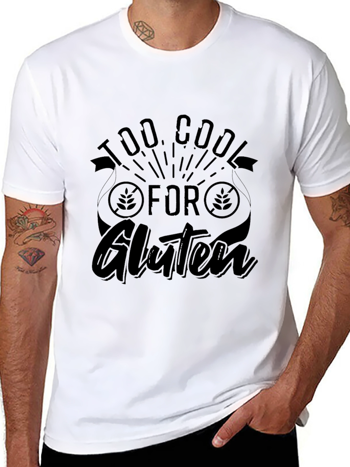 Too Cool for Gluten T-Shirt - Black