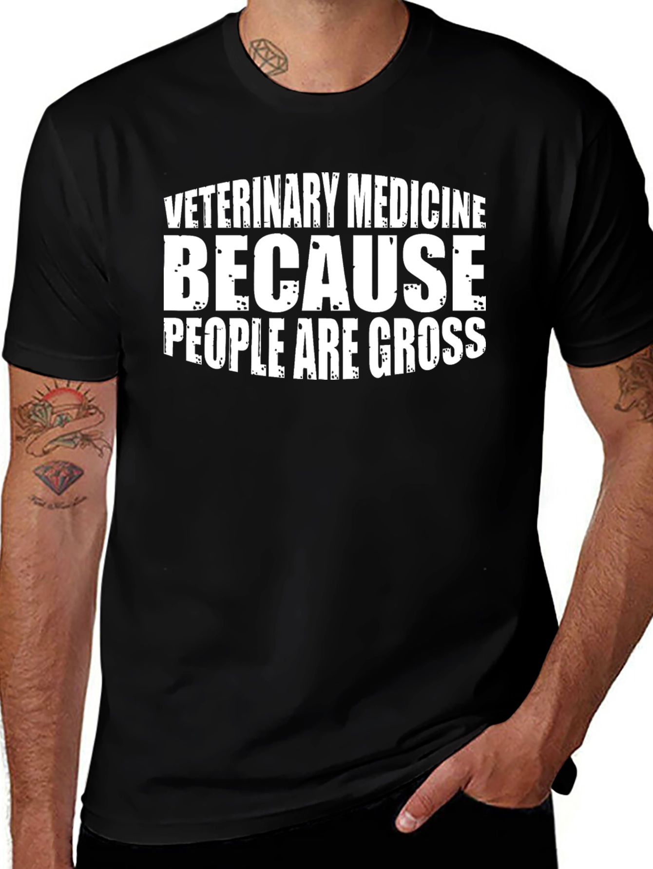 Veterinary Medicine T-Shirt - Because People Are Gross Tee