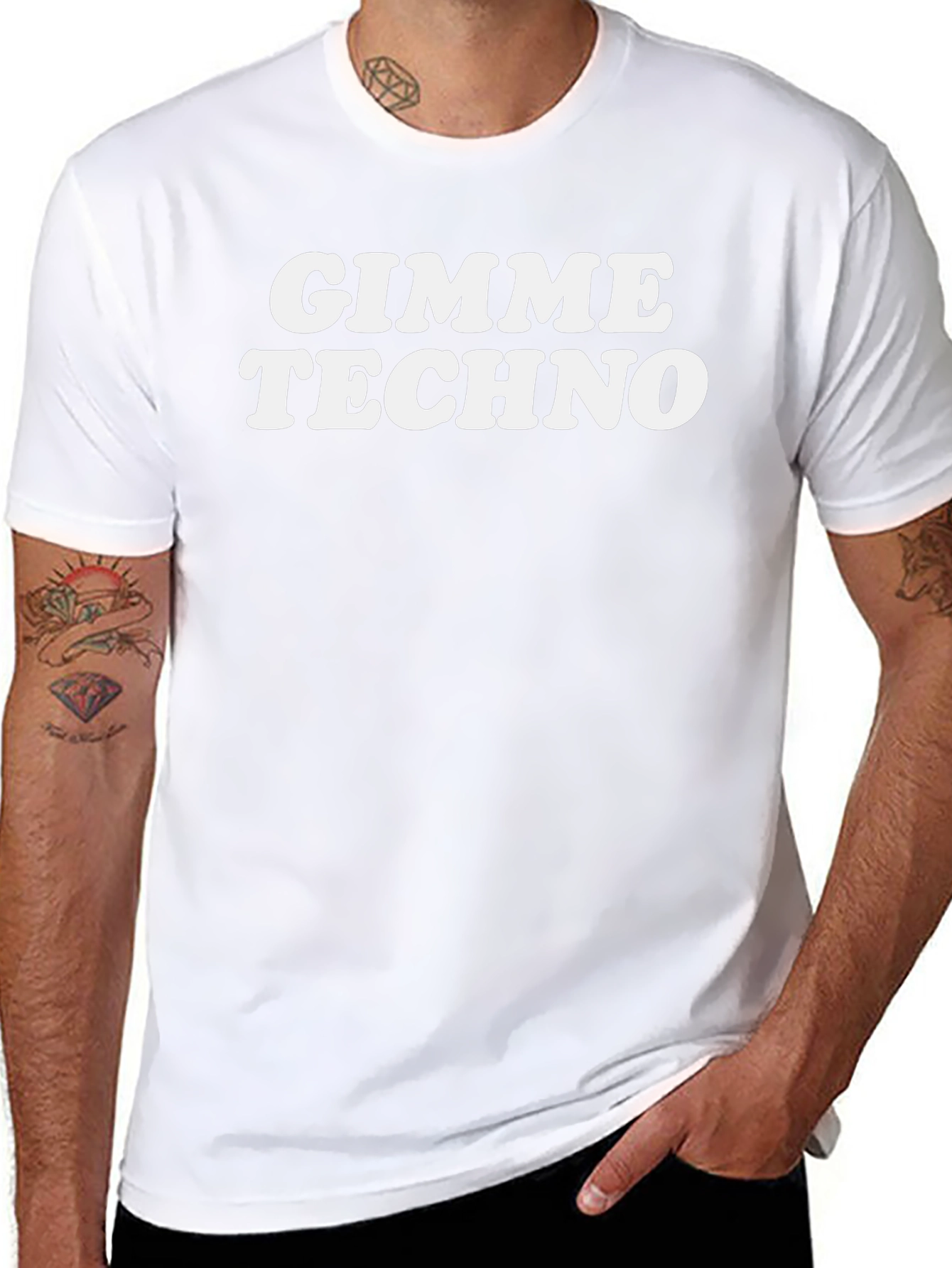Gimme Techno Black Graphic T-Shirt