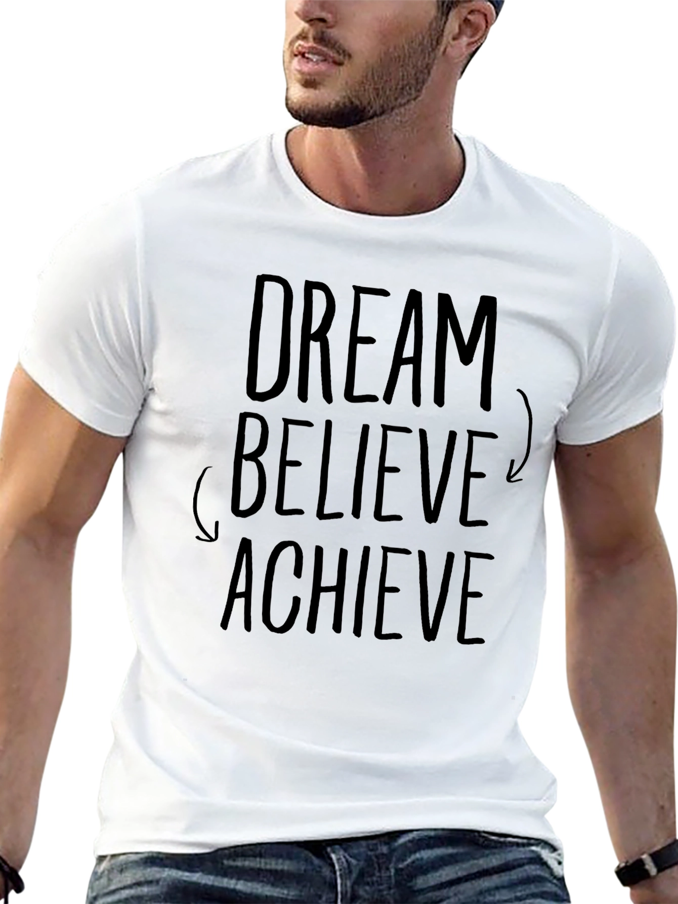 Dream Believe Achieve Black T-Shirt