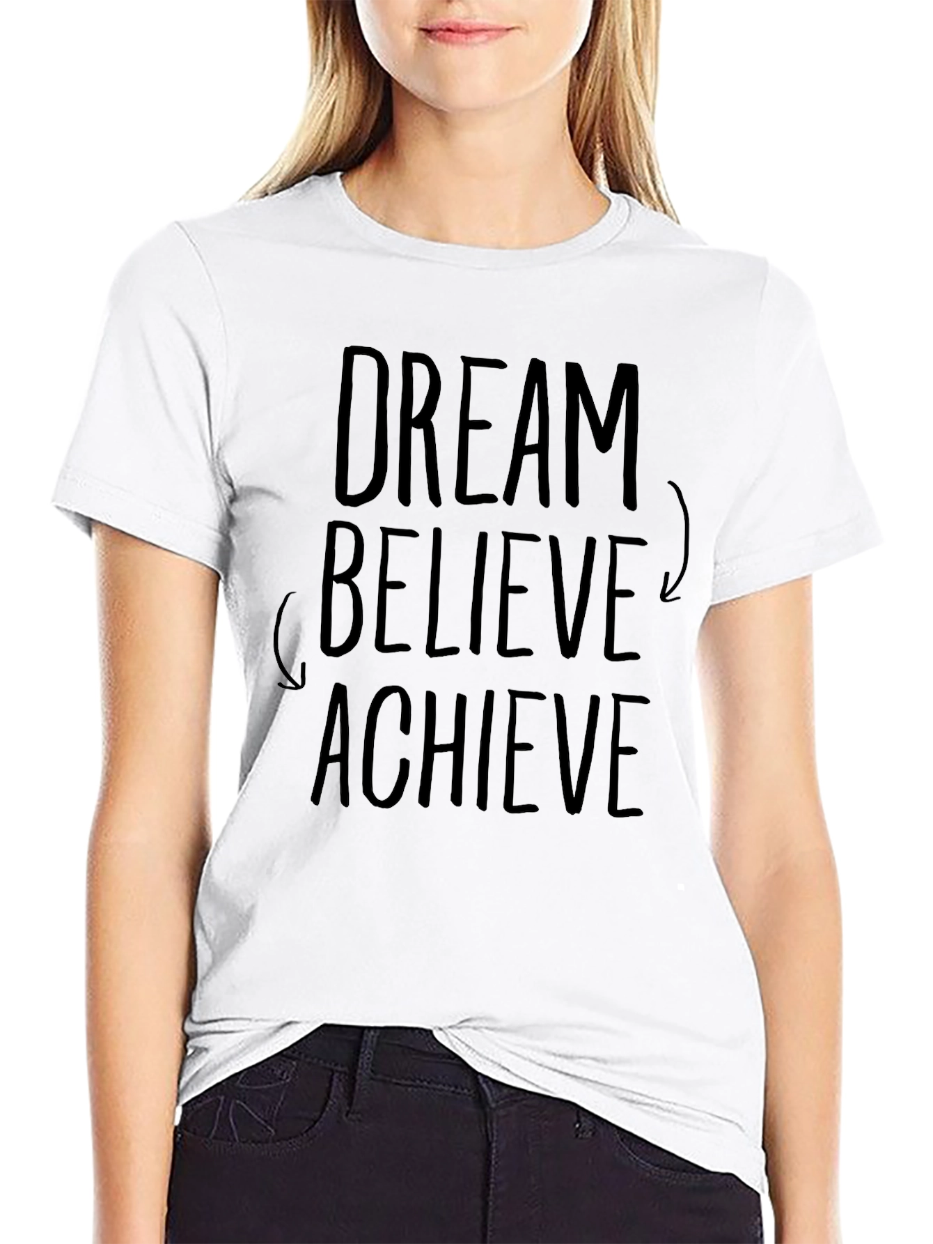 Dream Believe Achieve Black T-Shirt