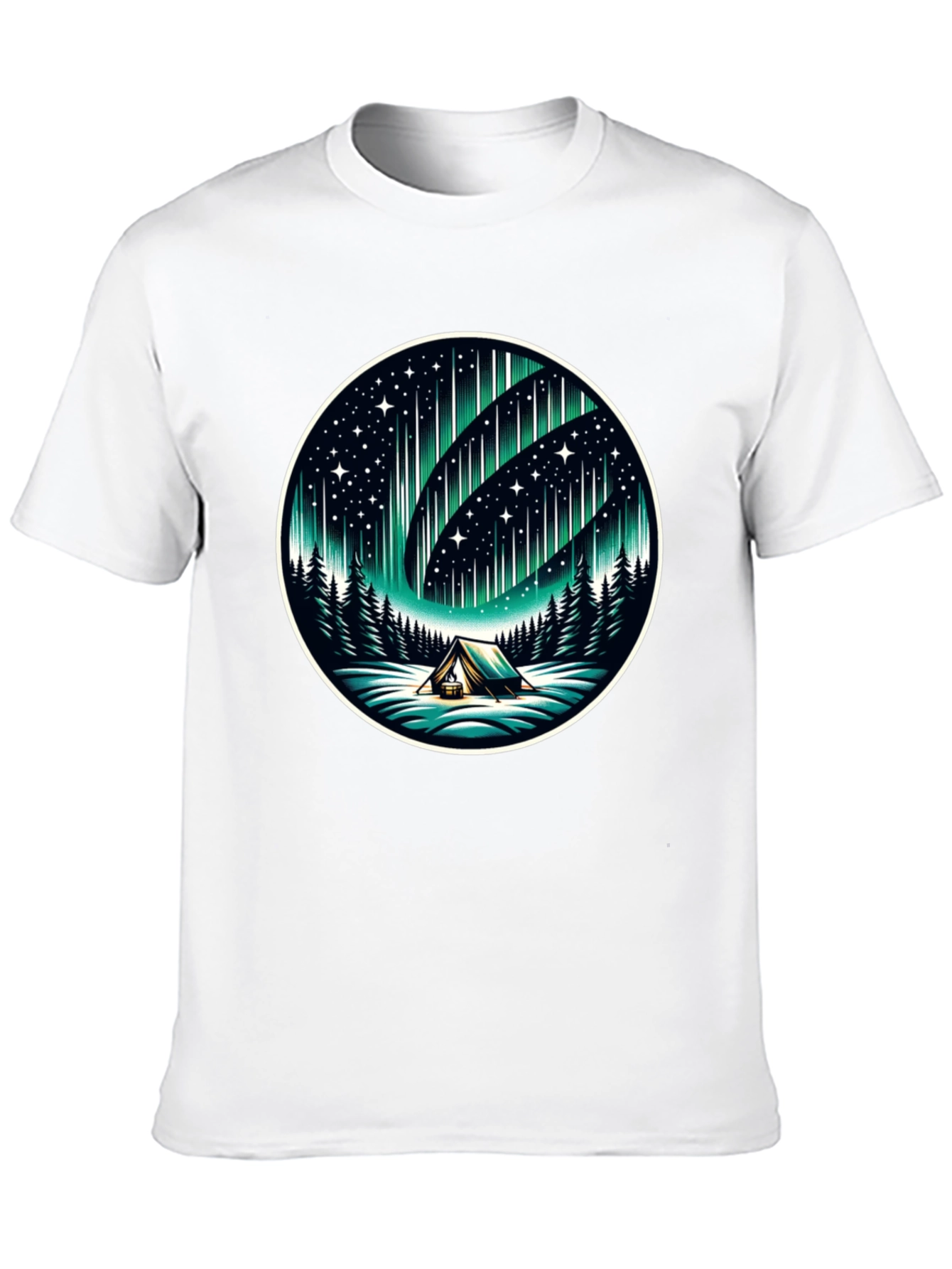 Northern Lights Camping Graphic Tee