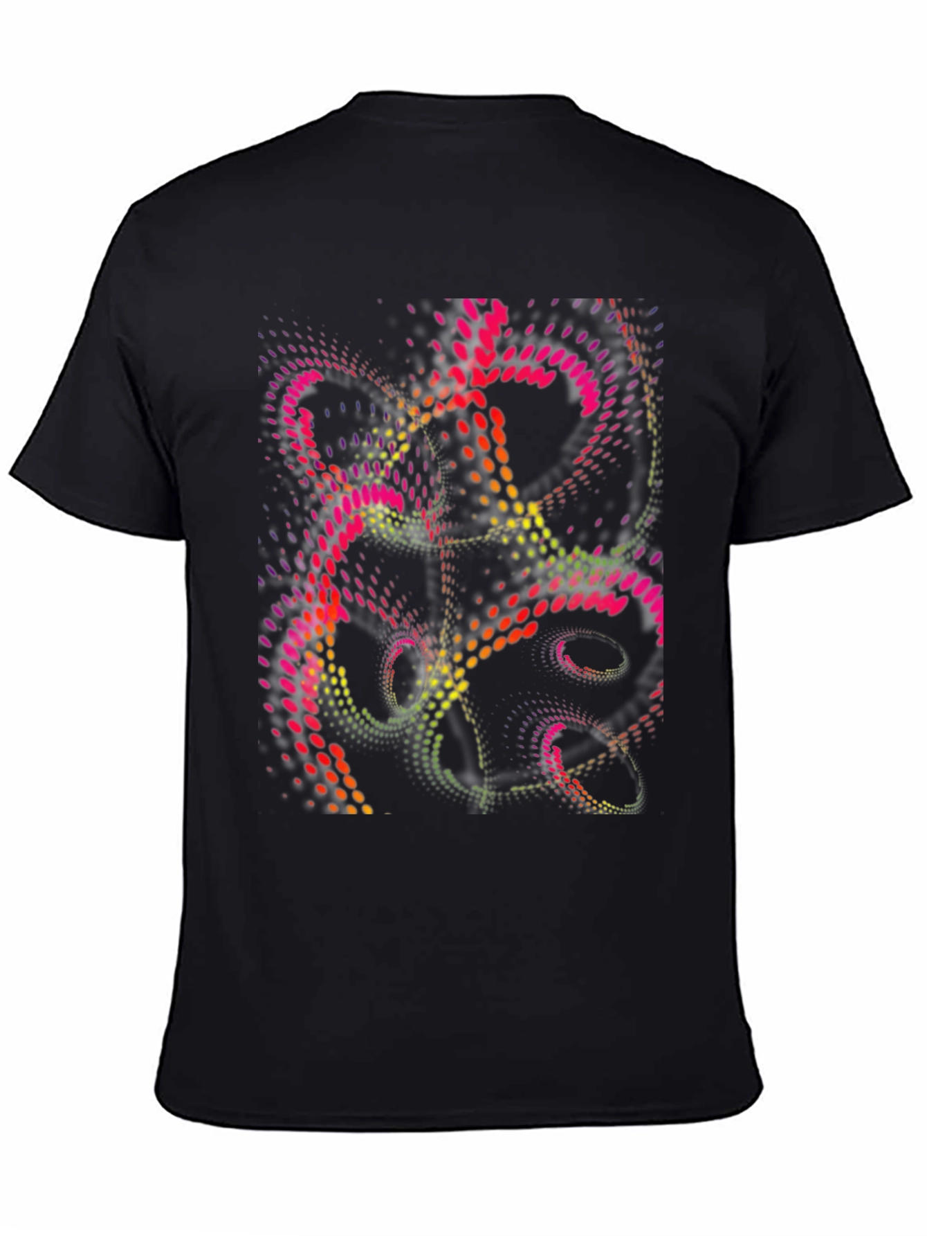 Abstract Dot Design Black T-Shirt